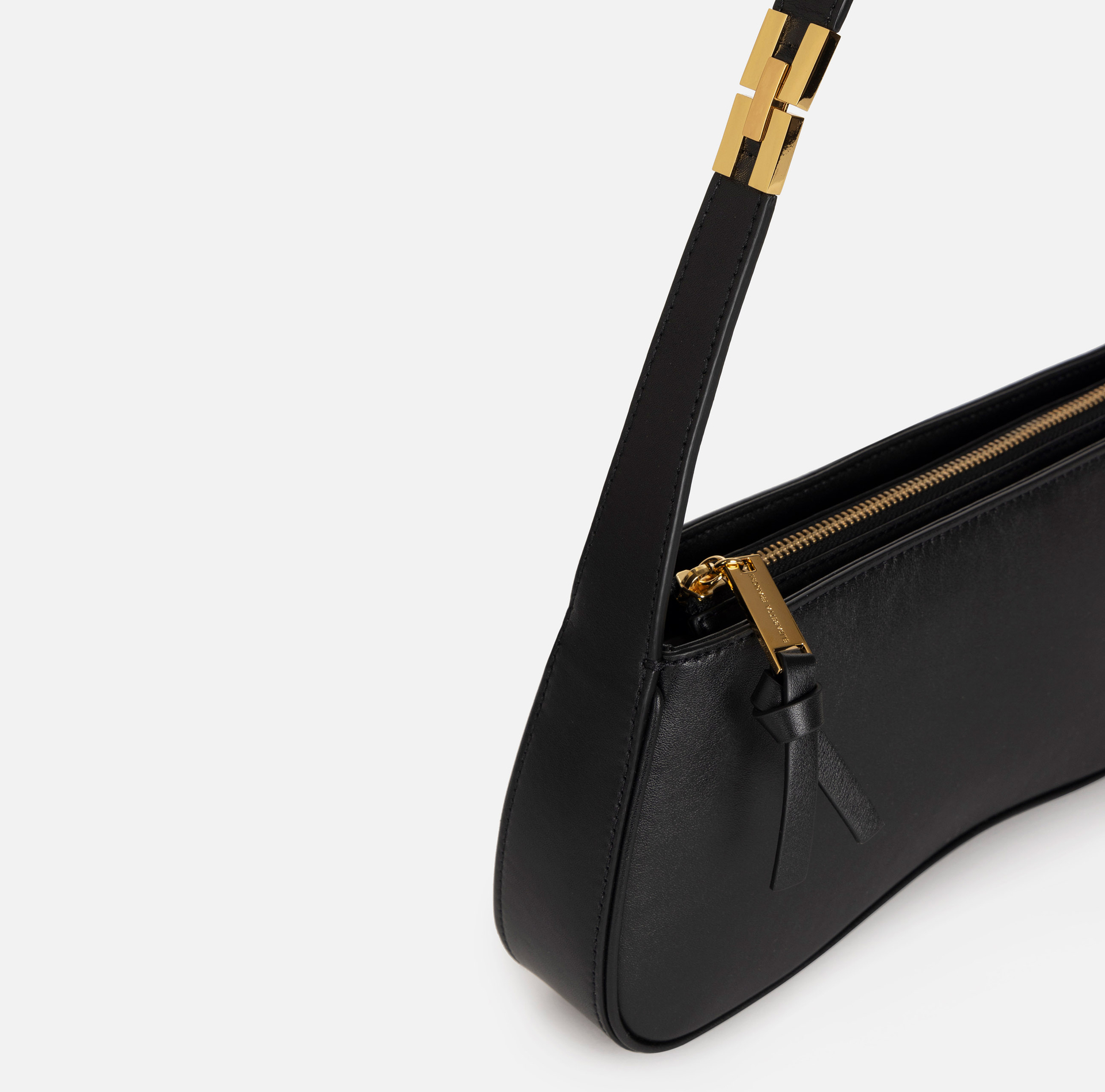 Borsa hobo media in nappa lucida | Elisabetta Franchi® Outlet