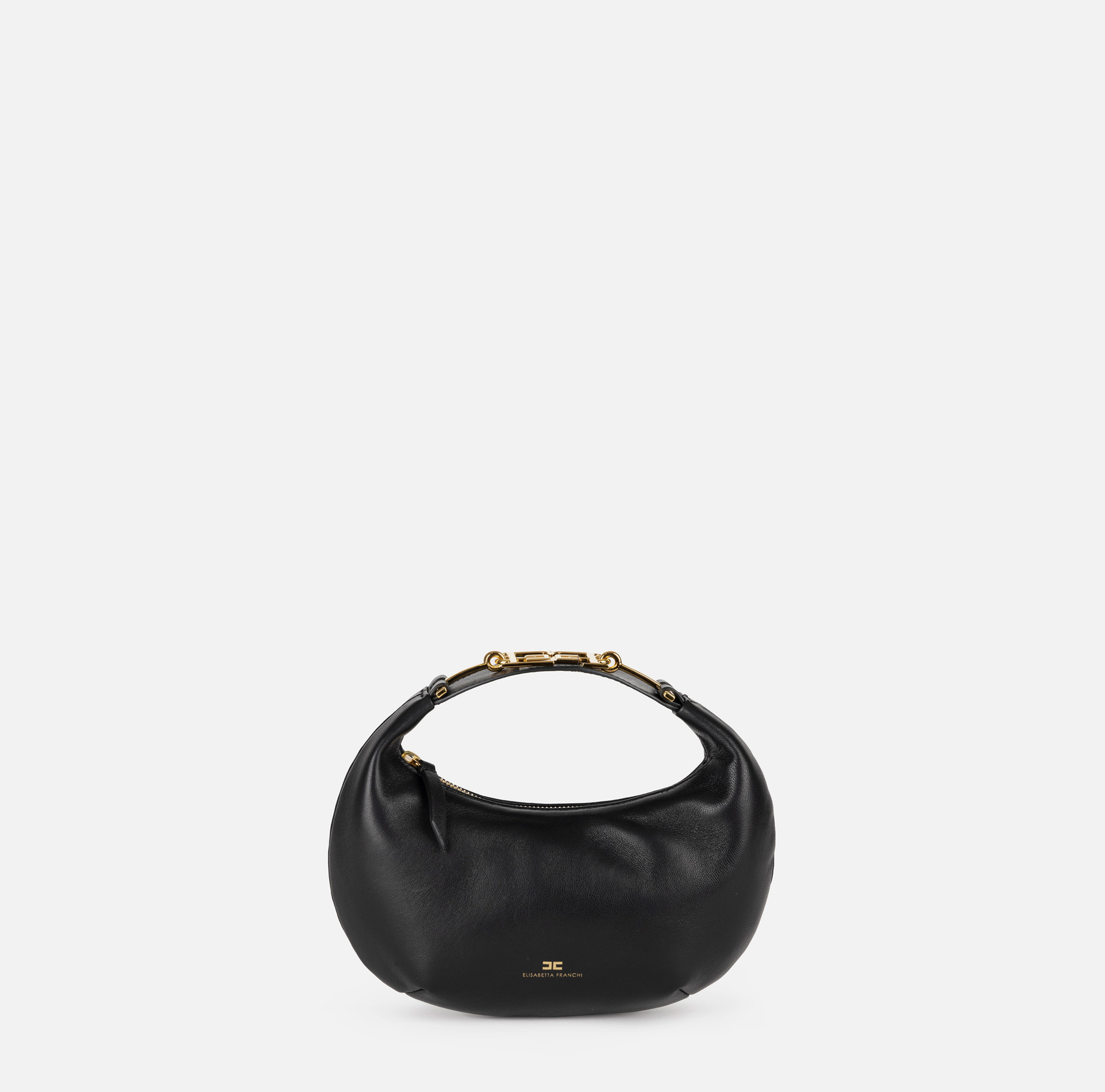 Medium hobo bag with metal horsebit - Elisabetta Franchi® Outlet