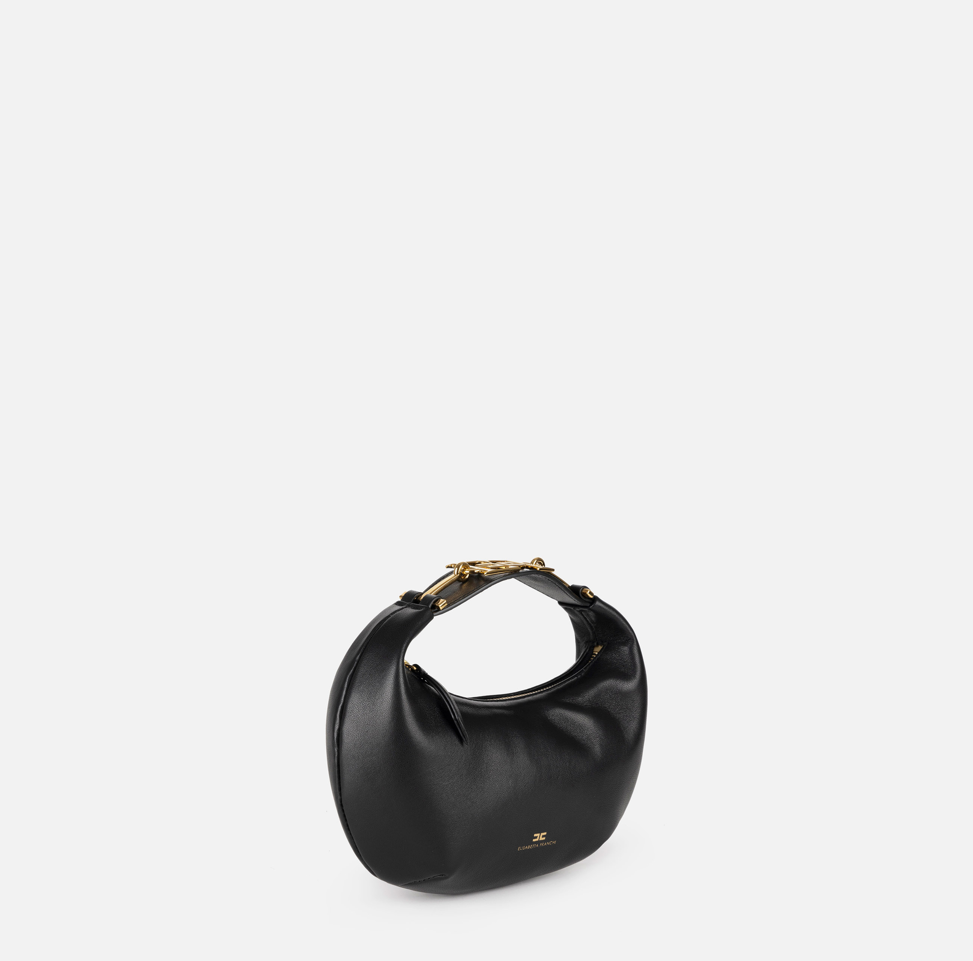 Medium hobo bag with metal horsebit - Elisabetta Franchi® Outlet