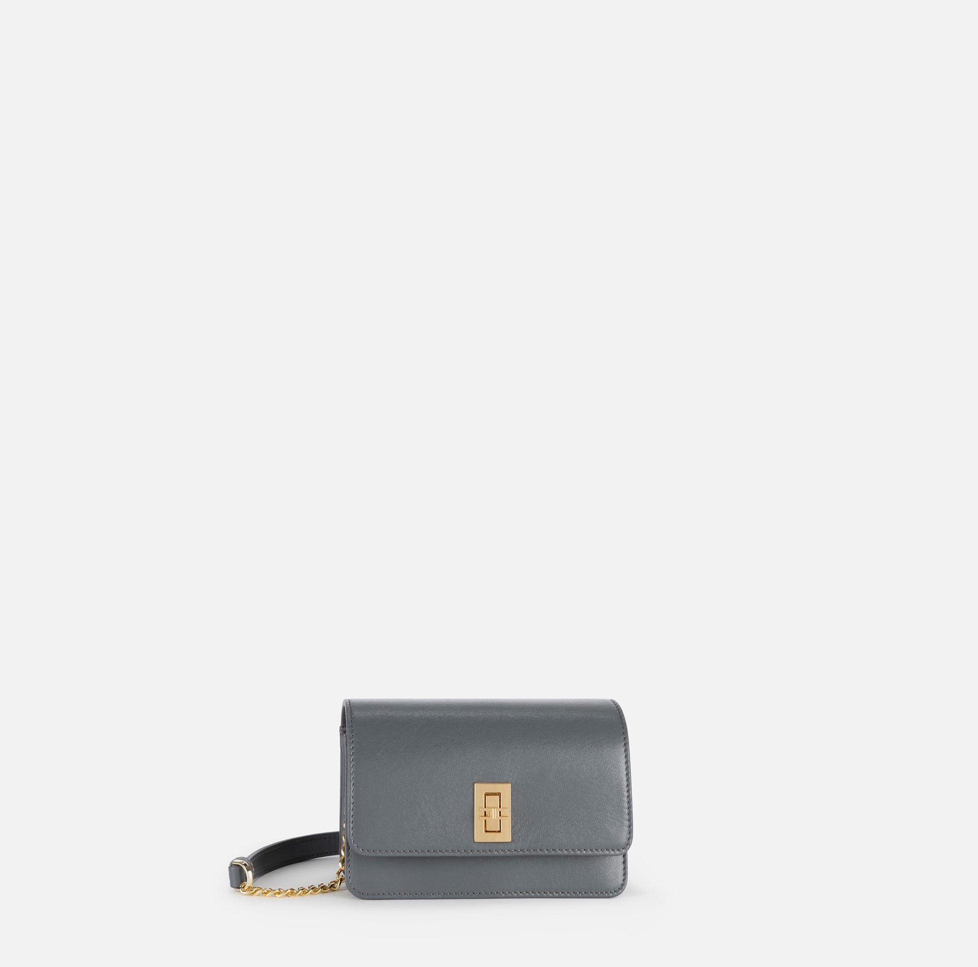 Sac à bandoulière en cuir nappa avec soufflet | Elisabetta Franchi® Outlet