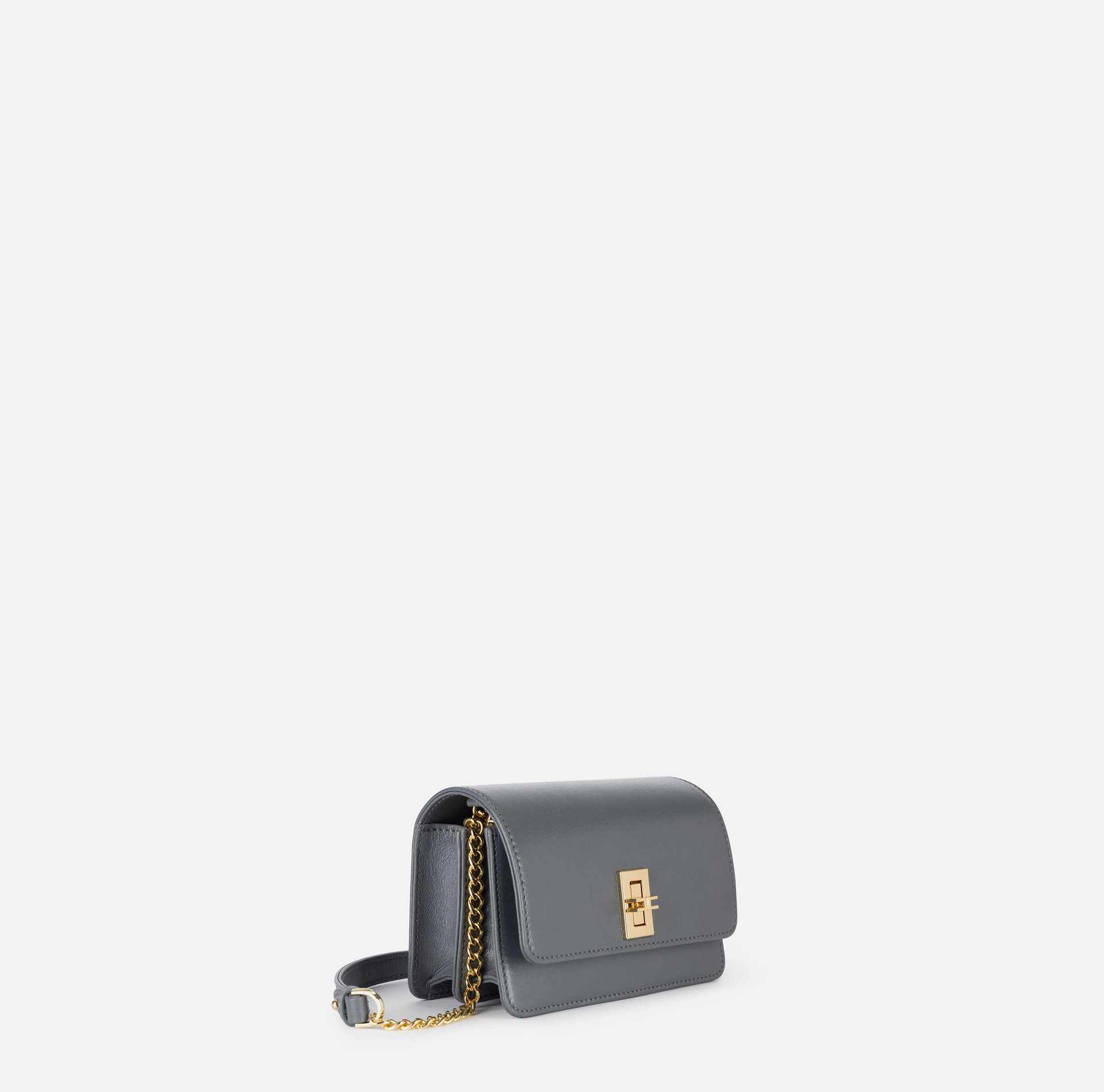 Sac à bandoulière en cuir nappa avec soufflet | Elisabetta Franchi® Outlet