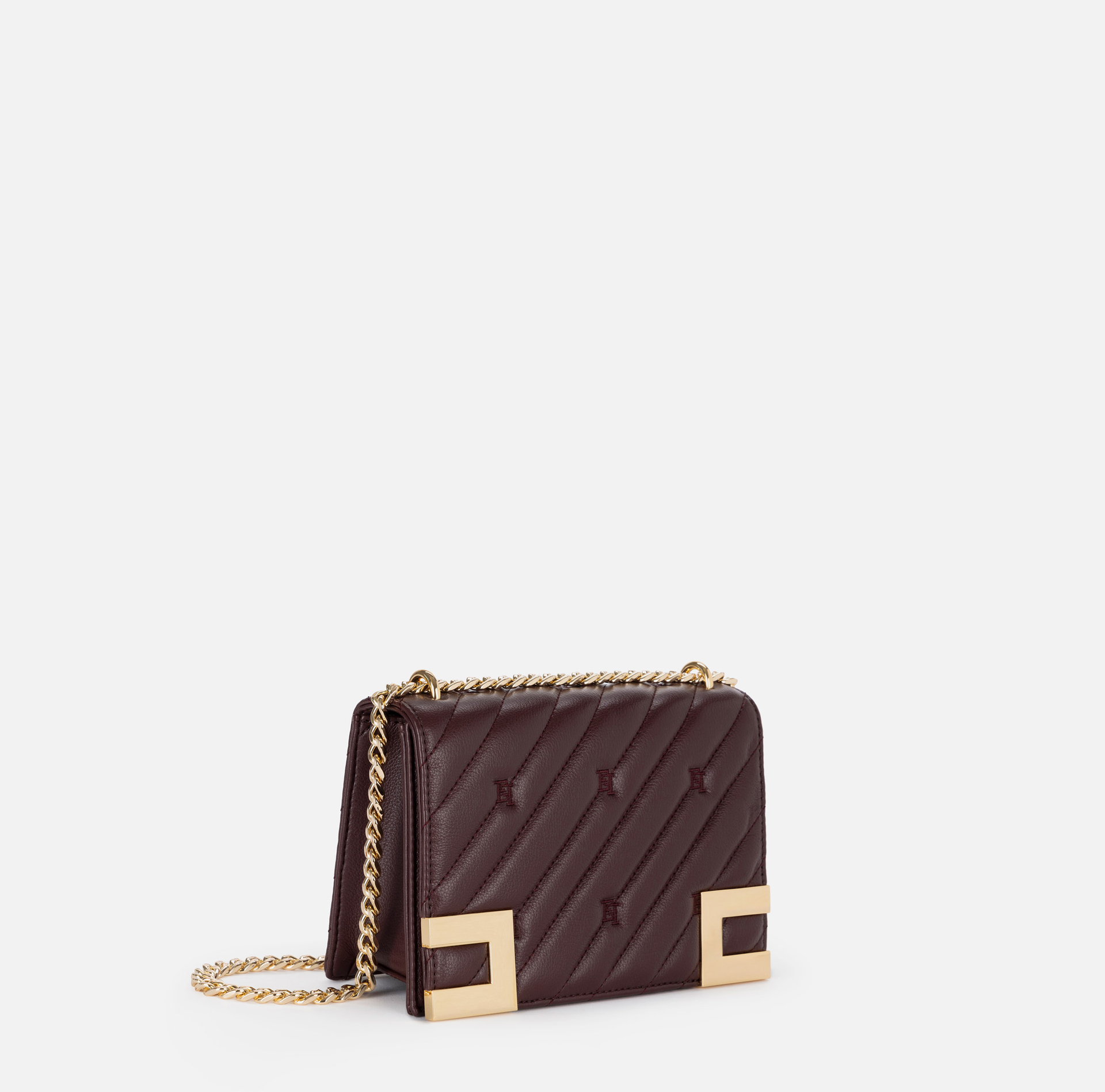 Mittelgroße Tasche mit Schulterriemen in Matelassé-Optik | Elisabetta Franchi® Outlet