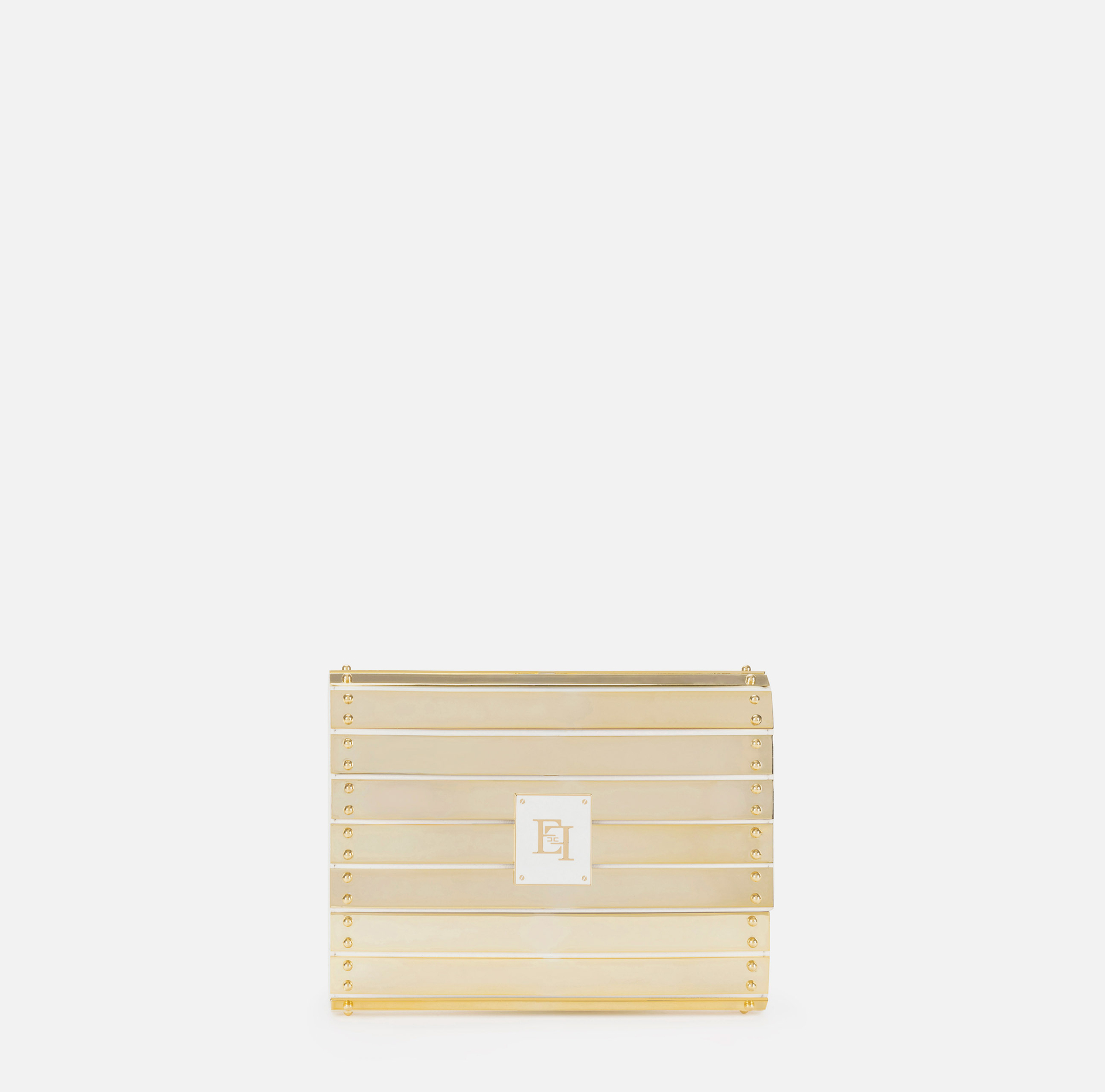 Reflective clutch bag with shoulder strap - Elisabetta Franchi® Outlet