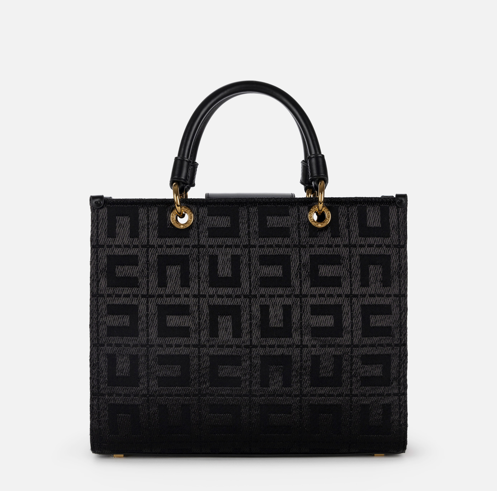 Shopper in tessuto jacquard con charms | Elisabetta Franchi® Outlet