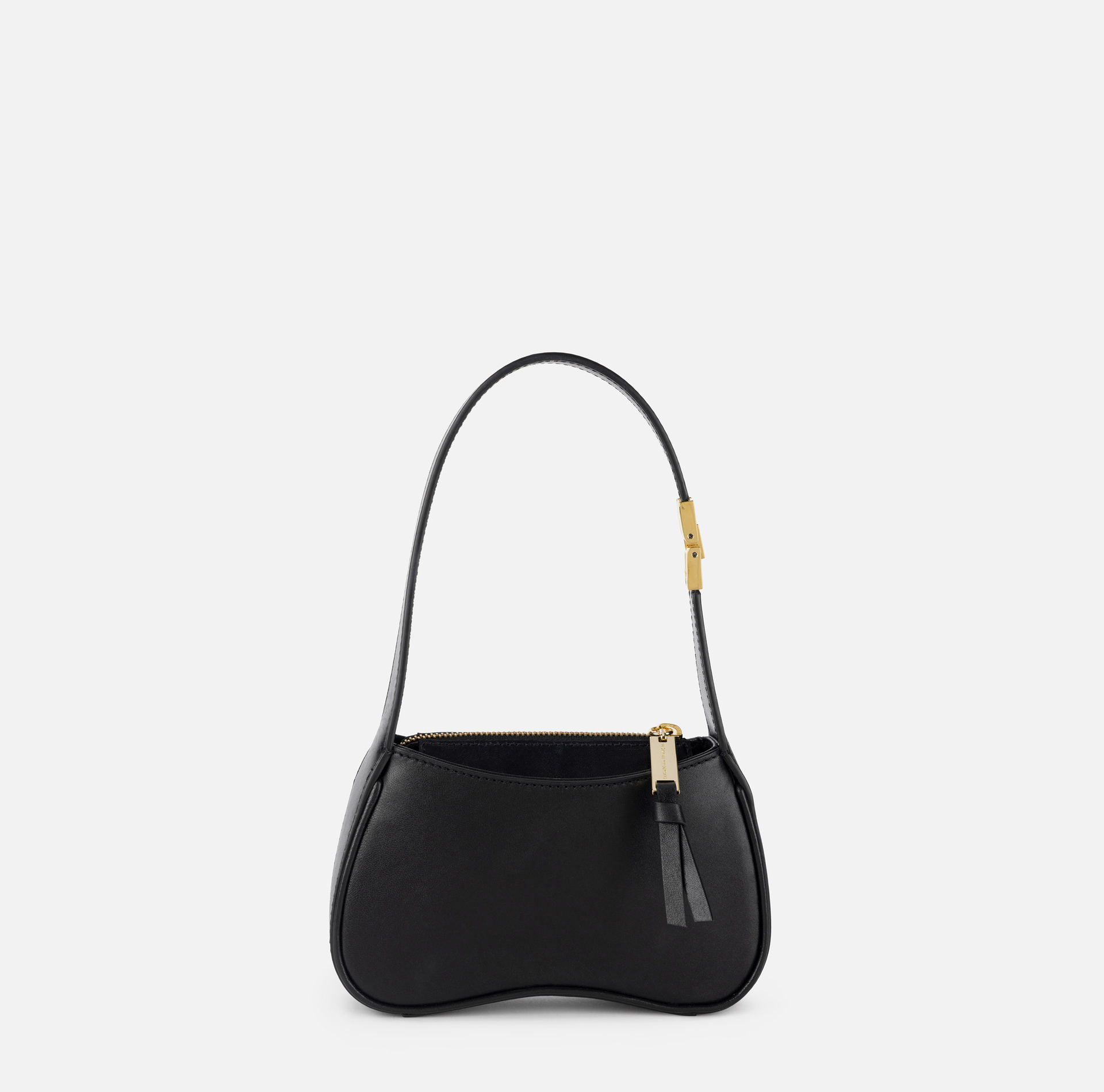 Mini hobo bag in shiny Nappa leather | Elisabetta Franchi® Outlet