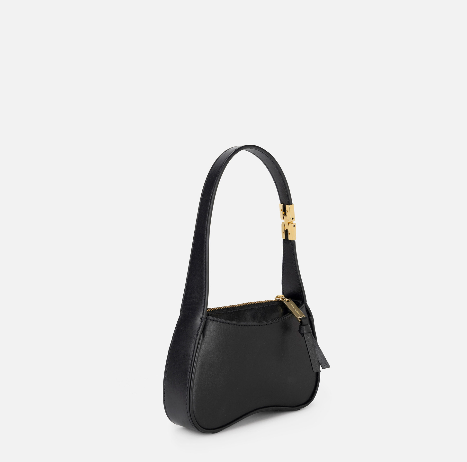 Mini hobo bag in shiny Nappa leather | Elisabetta Franchi® Outlet