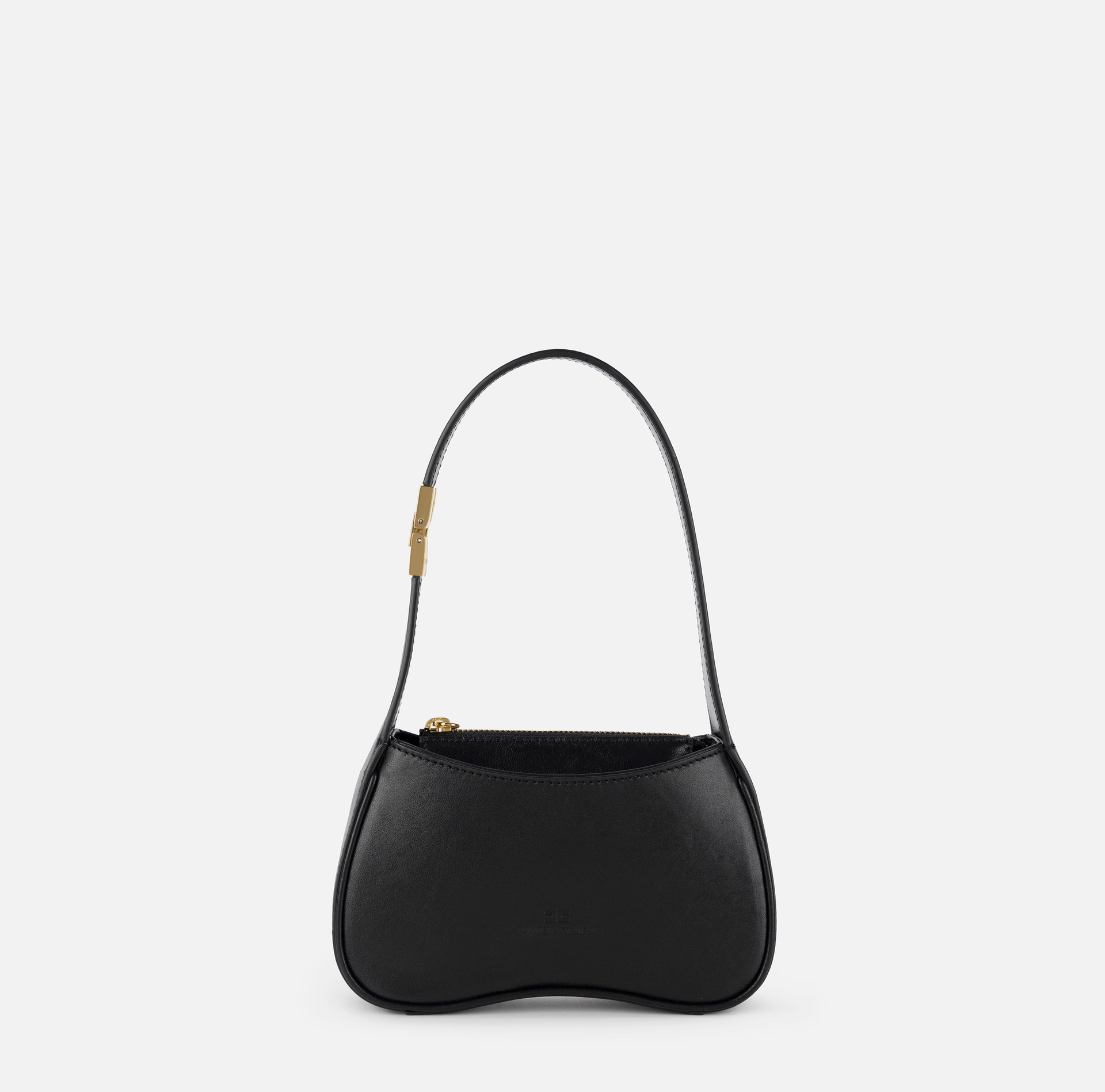 Mini hobo bag in shiny Nappa leather | Elisabetta Franchi® Outlet