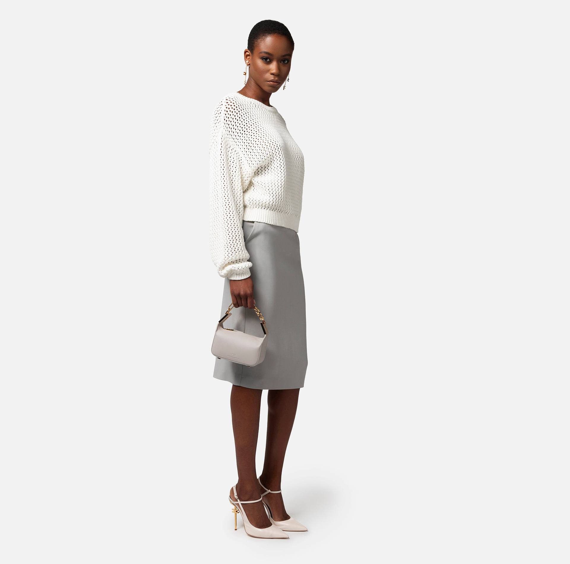 Camera bag con morsetto in metallo - Elisabetta Franchi® Outlet