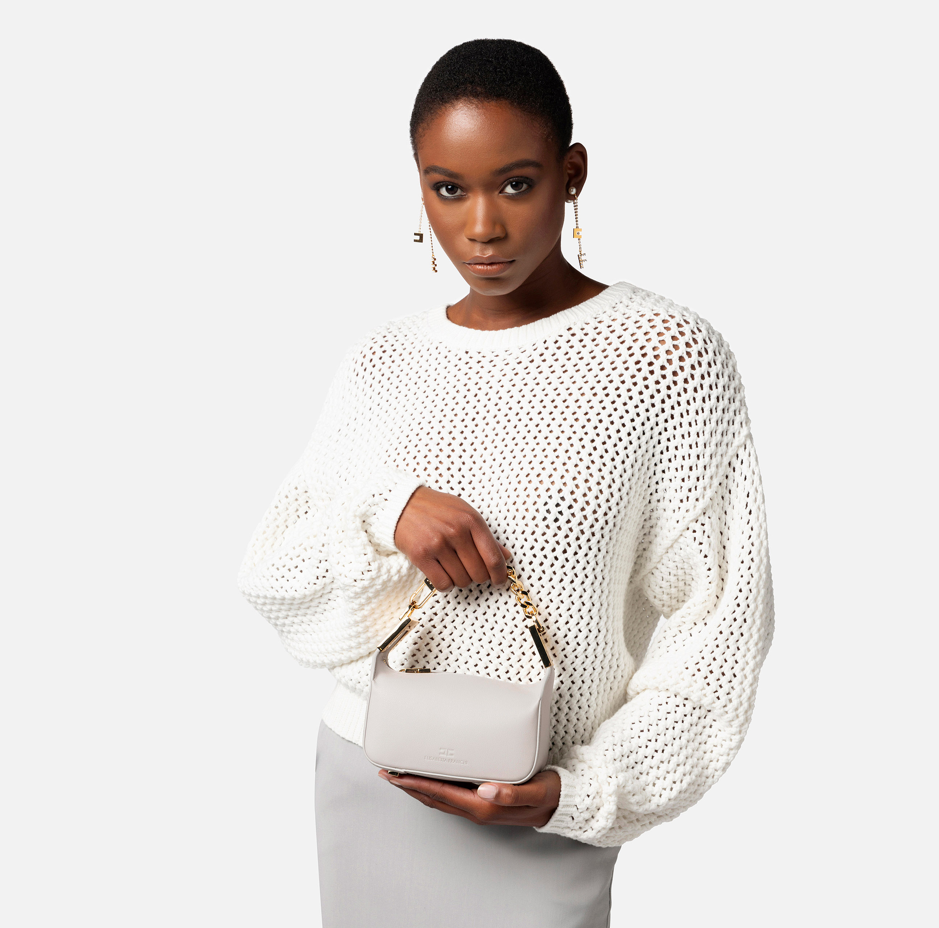 Camera bag con morsetto in metallo - Elisabetta Franchi® Outlet