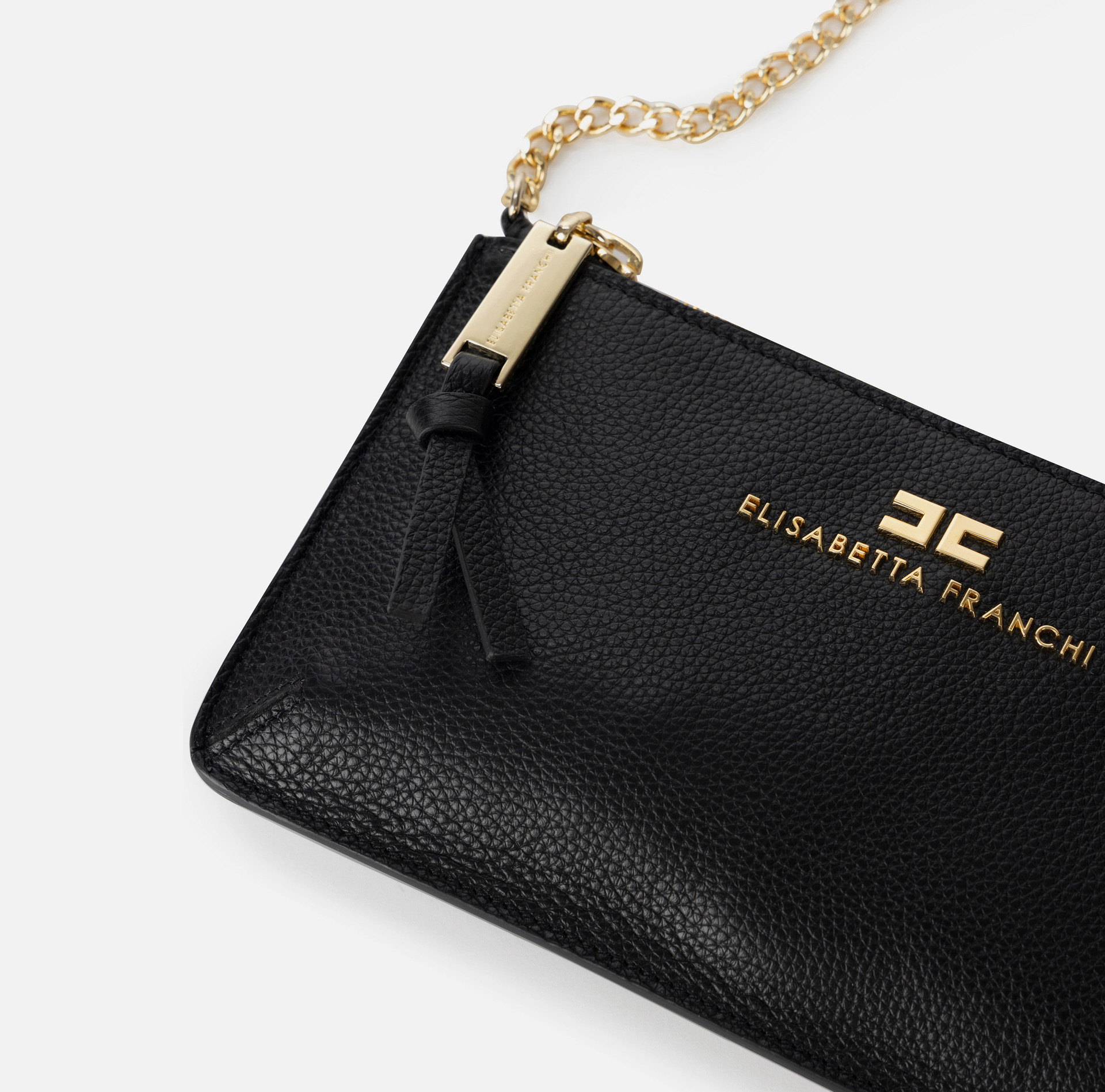 Mini-sac baguette à bandoulière en cuir avec lettres | Elisabetta Franchi® Outlet