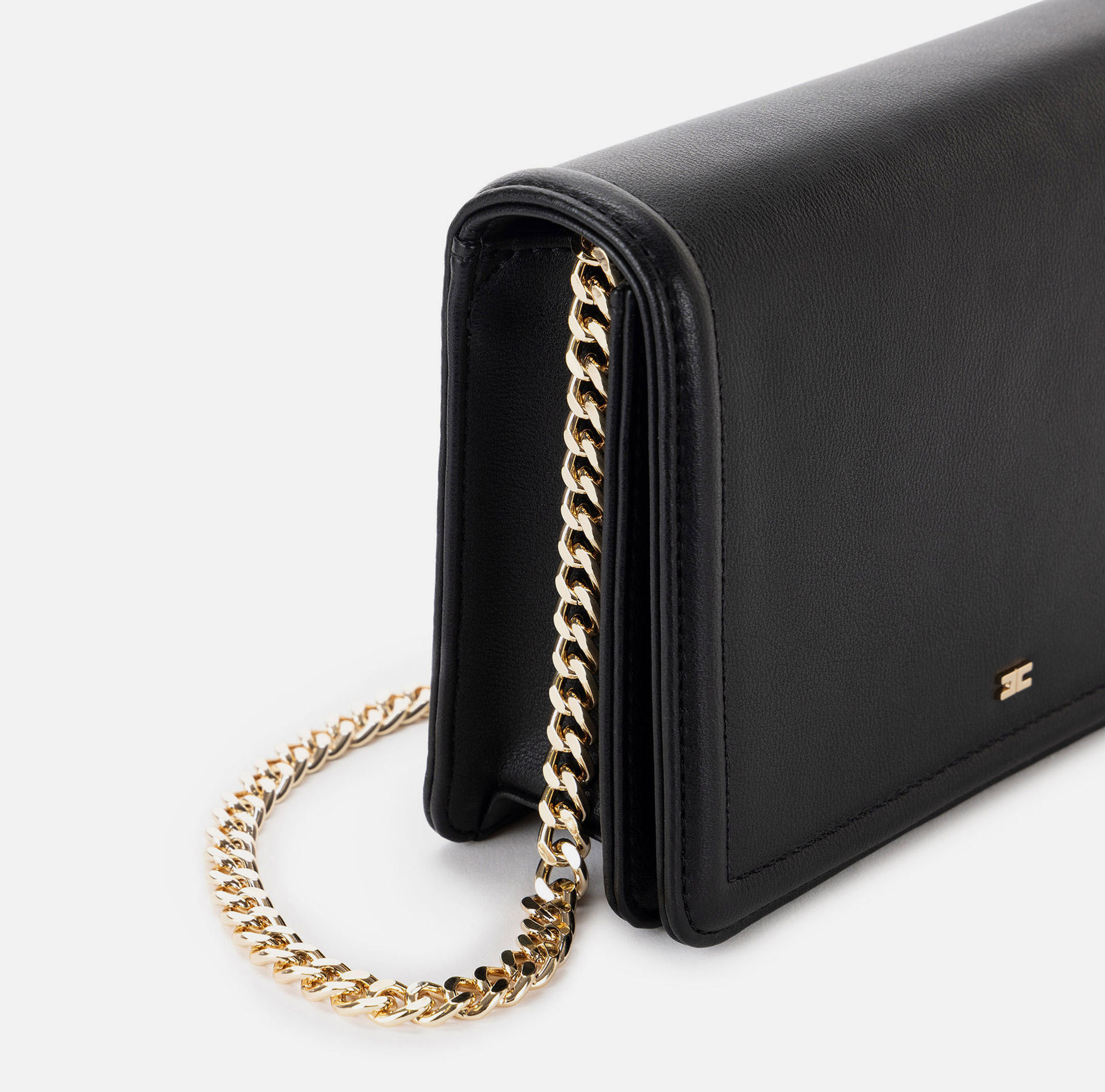 Mini shoulder strap with logo | Elisabetta Franchi® Outlet