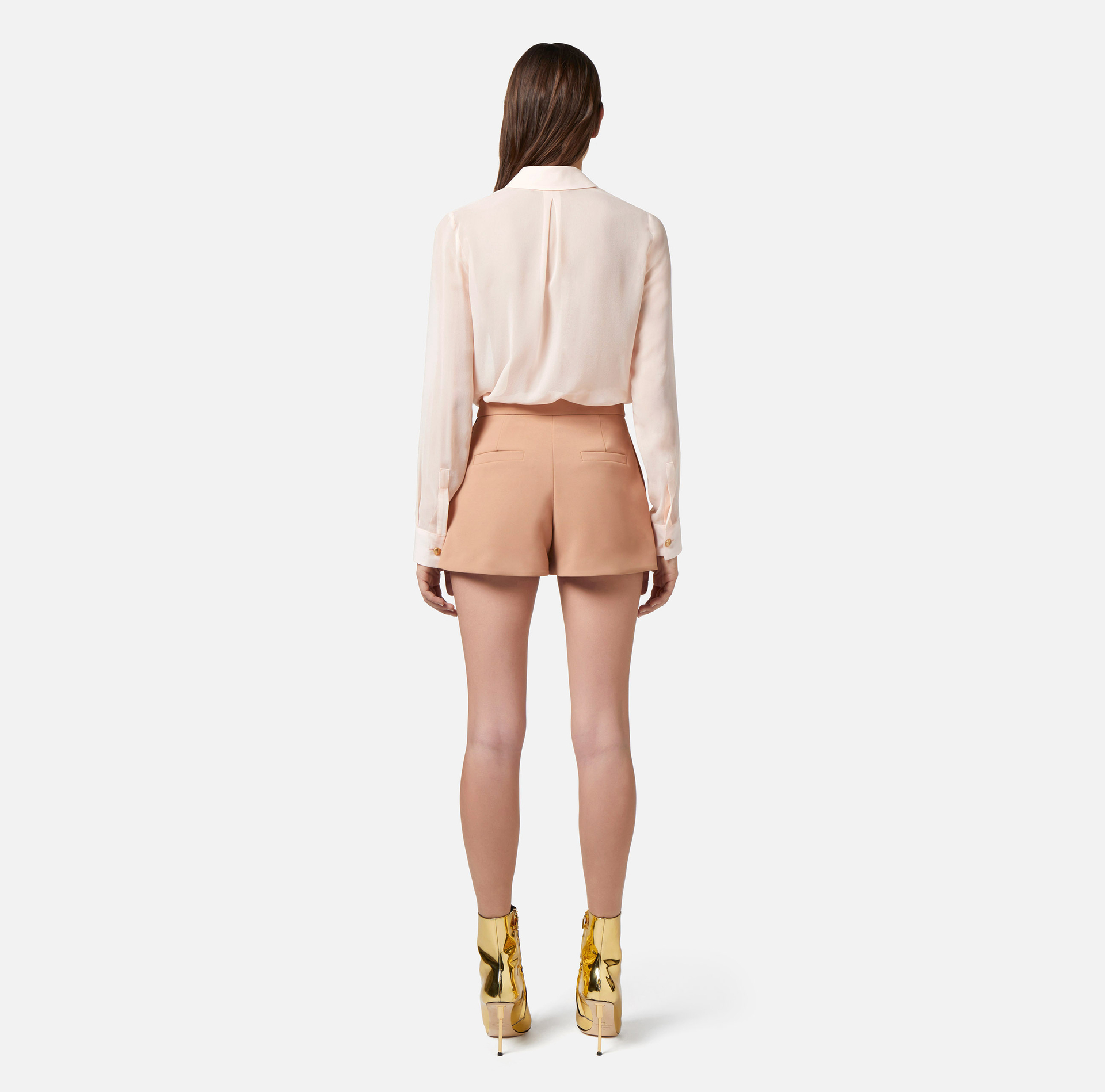 Blouse in silk Georgette fabric | Elisabetta Franchi® Outlet
