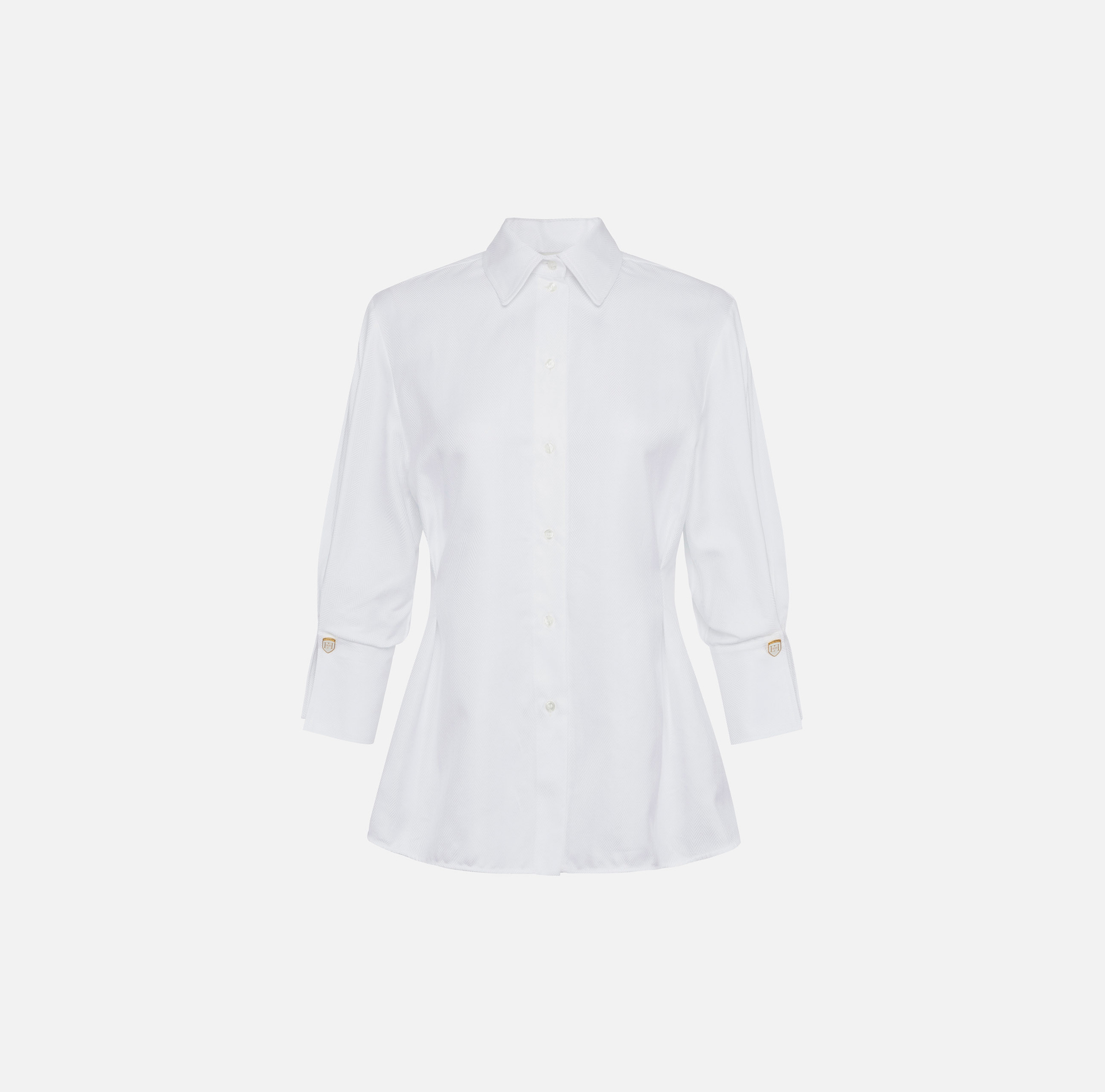 Chevron poplin shirt with darts | Elisabetta Franchi® Outlet