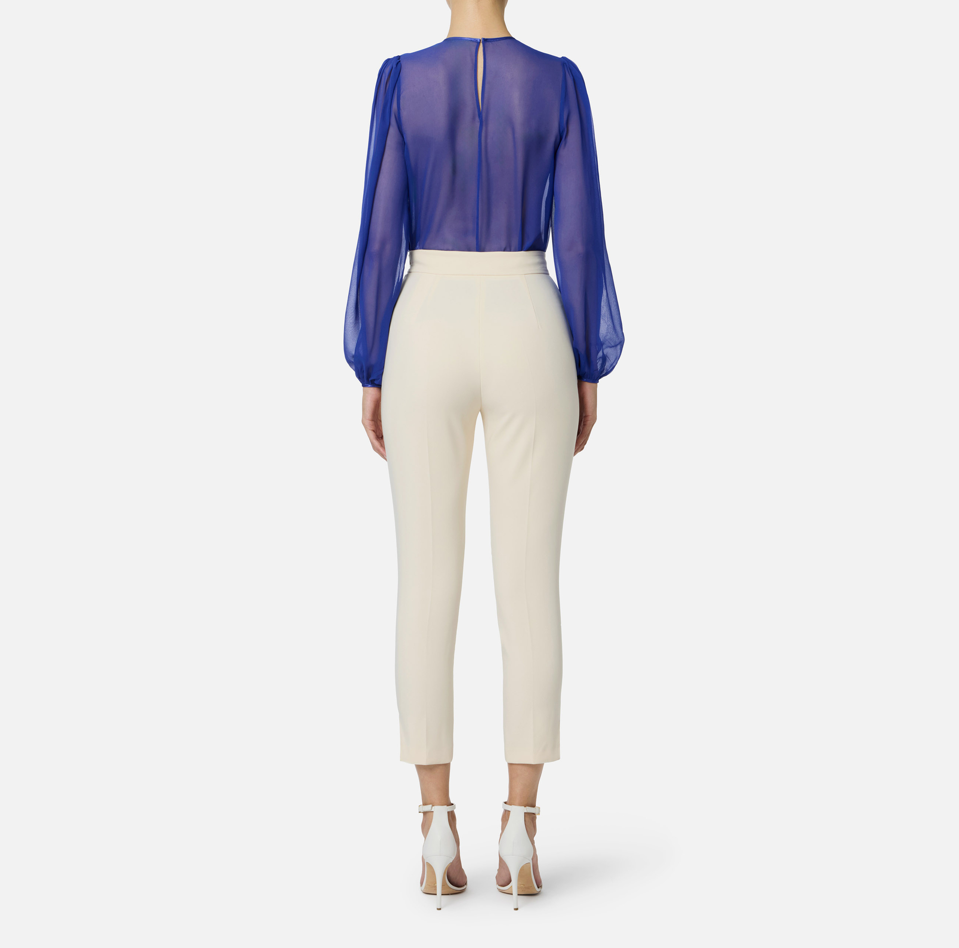 Silk long sleeve shirt | Elisabetta Franchi® Outlet