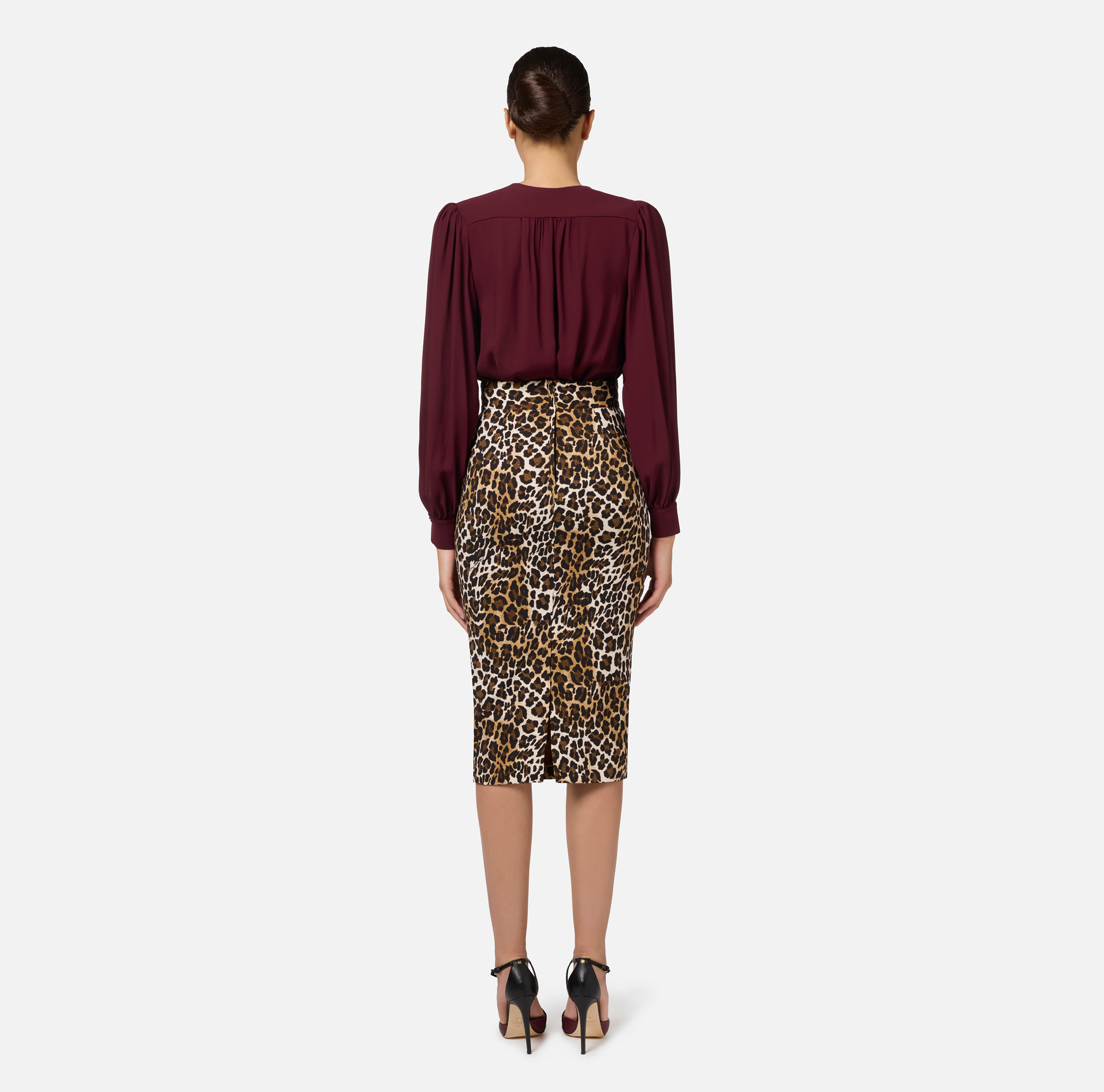 Chemise body en georgette avec broderie sur les épaules | Elisabetta Franchi® Outlet