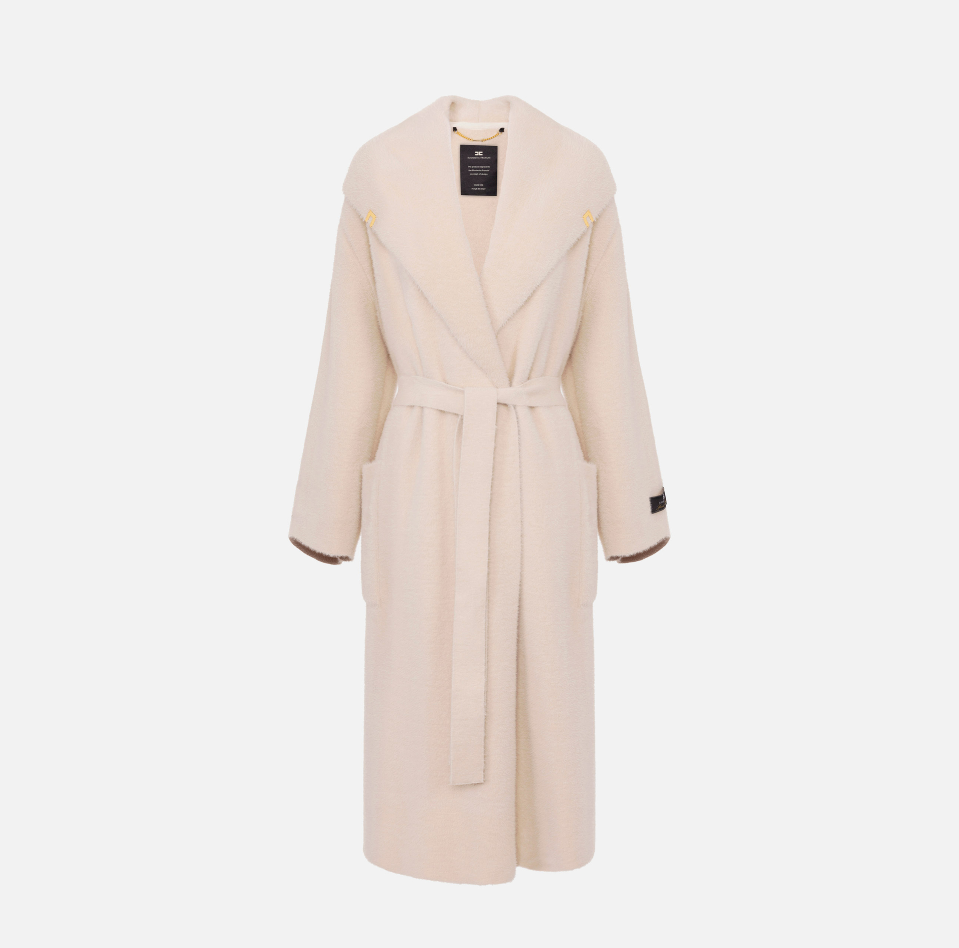 Knit wrap coat | Elisabetta Franchi® Outlet