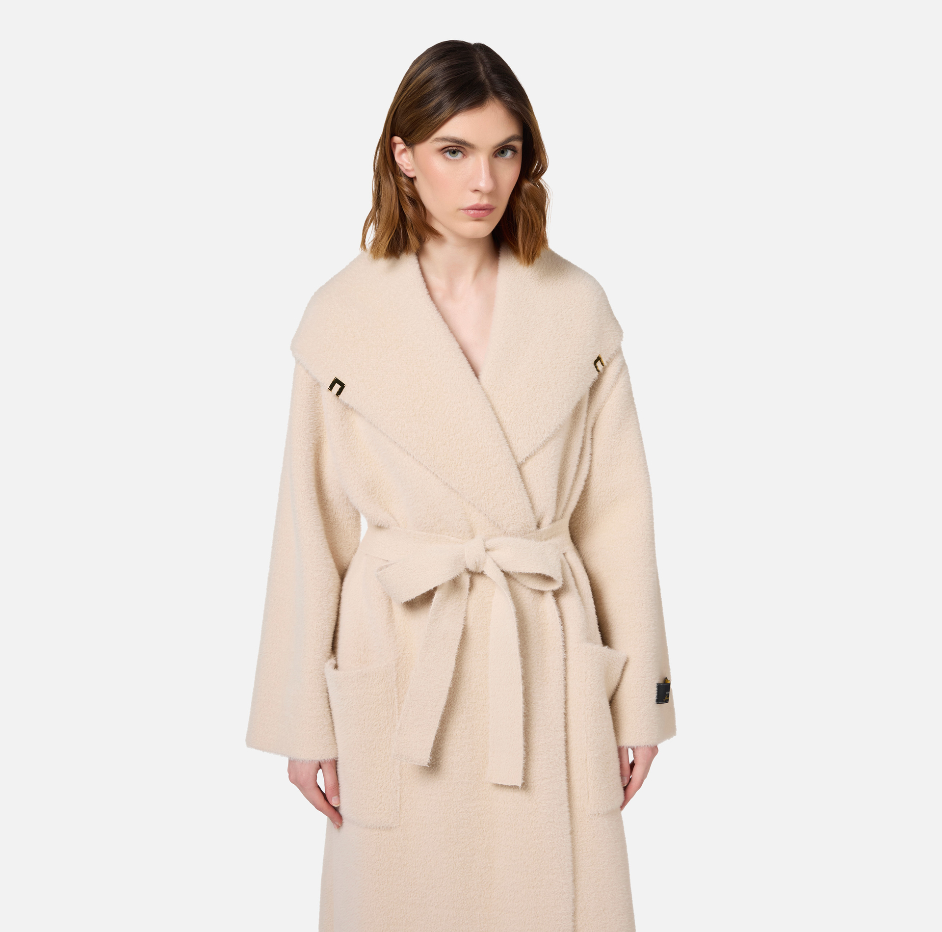 Cappotto vestaglia in maglia | Elisabetta Franchi® Outlet