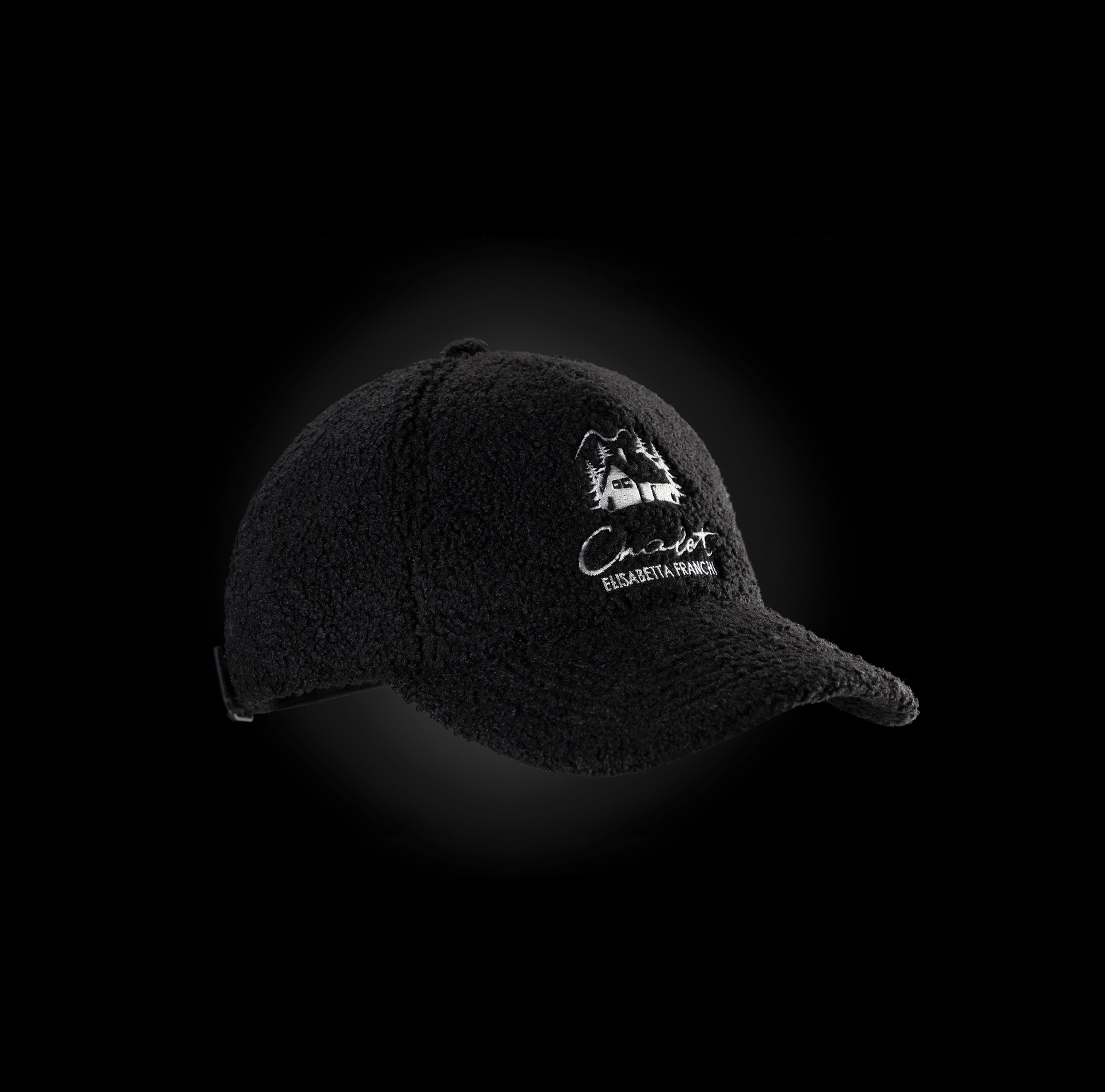 Casquette baseball en shearling avec broderie | Elisabetta Franchi® Outlet