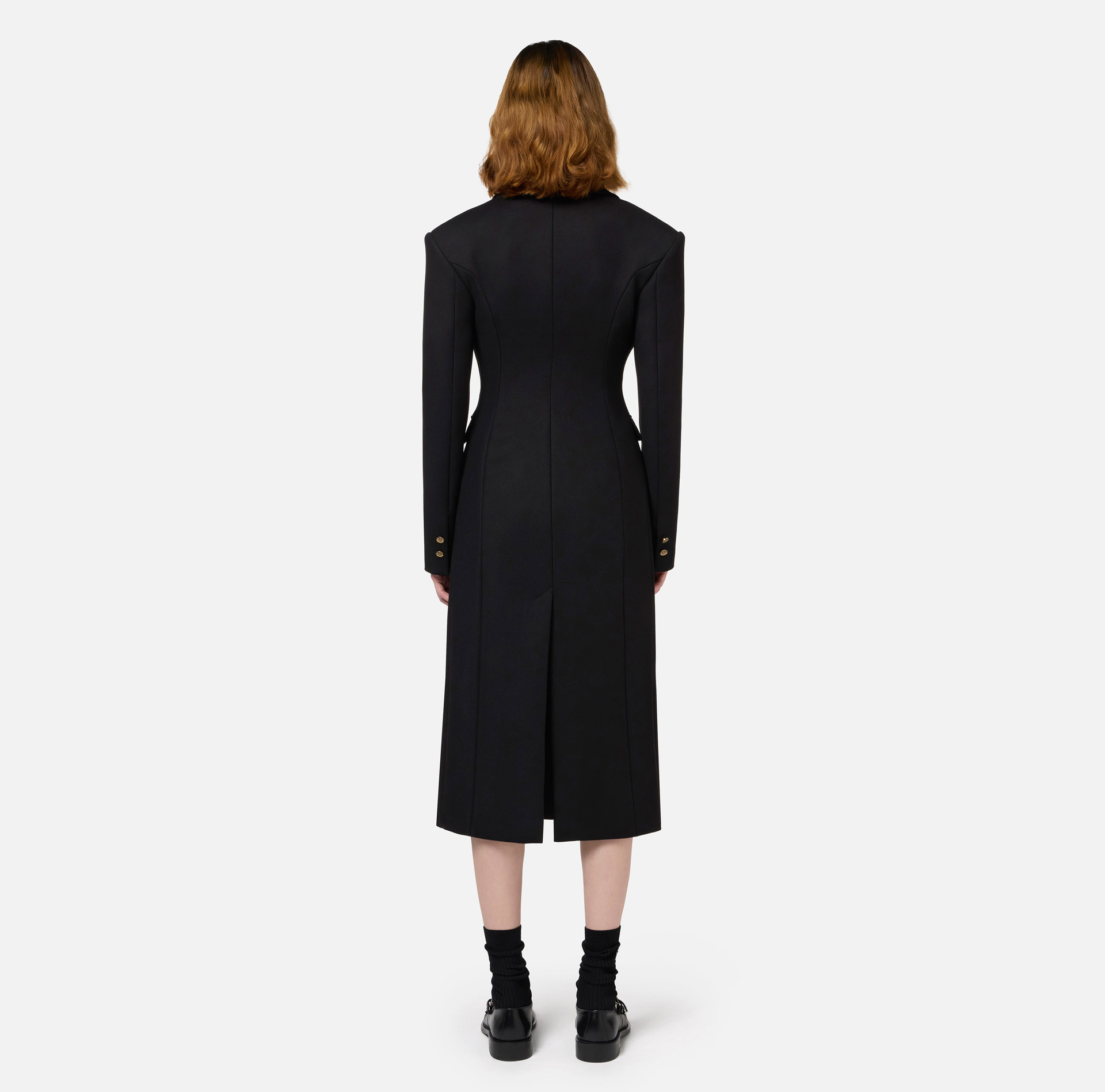 Cappotto smoking in crêpe - Elisabetta Franchi® Outlet