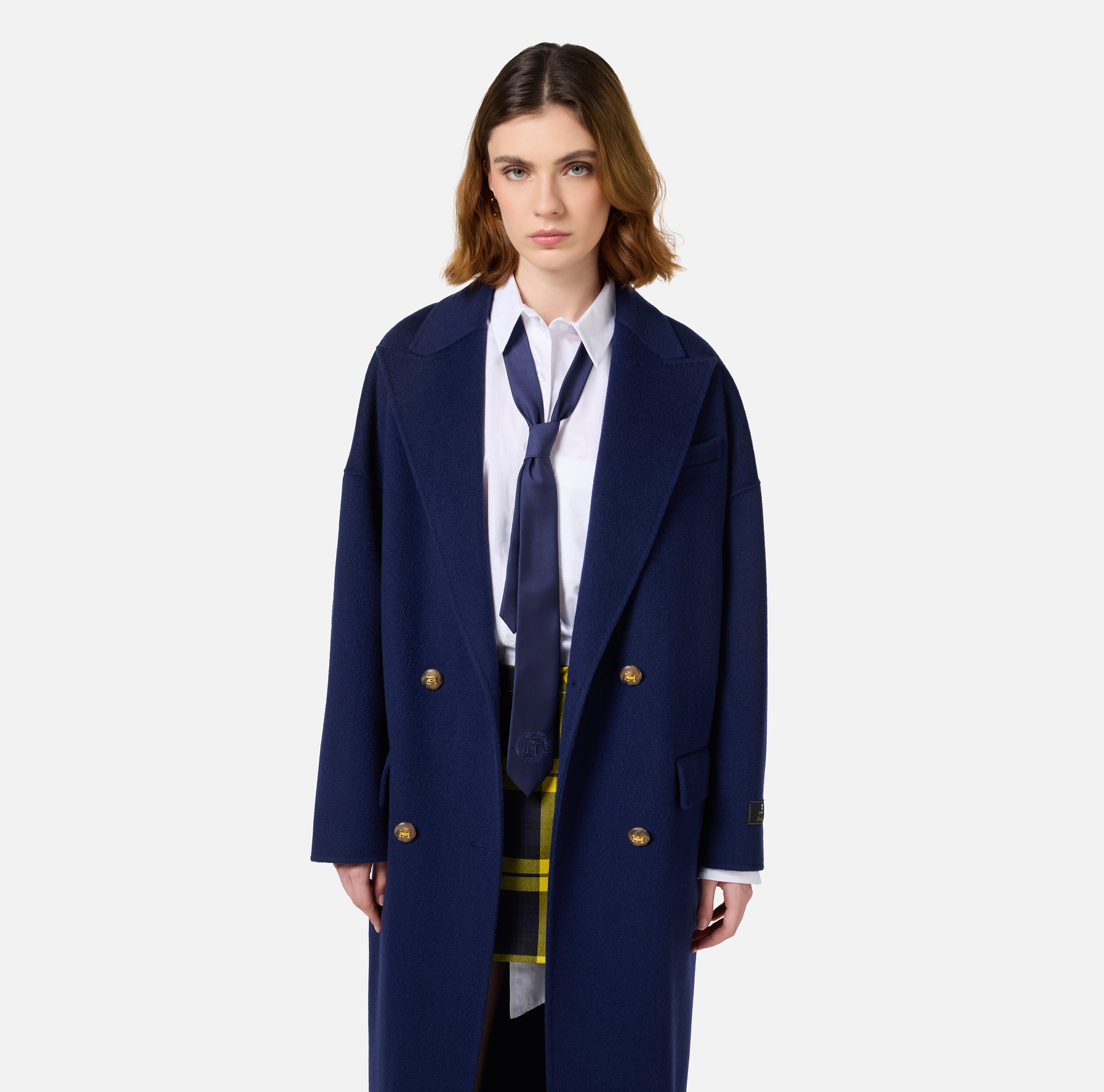 Cappotto over in lana | Elisabetta Franchi® Outlet