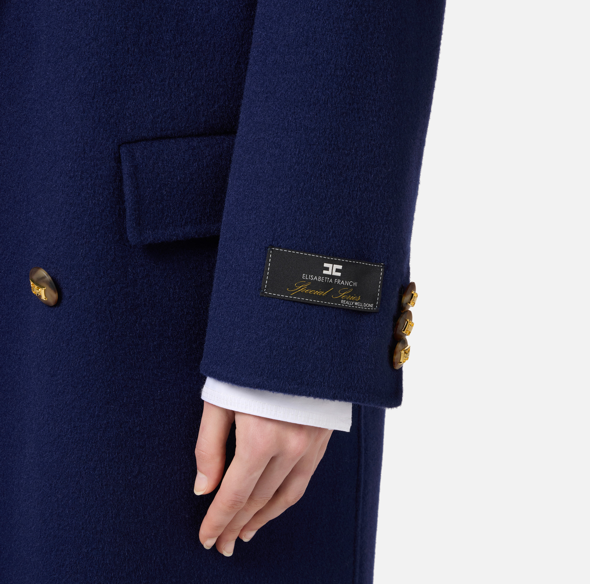 Cappotto over in lana | Elisabetta Franchi® Outlet