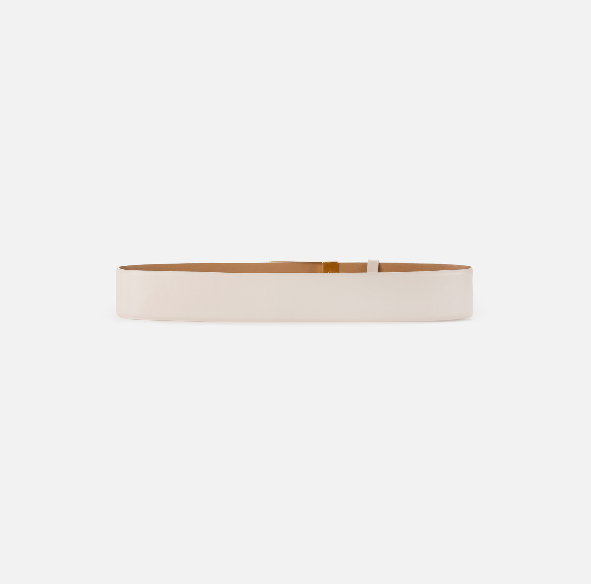 Ceinture haute en cuir synthétique avec boucle plaque - Elisabetta Franchi® Outlet