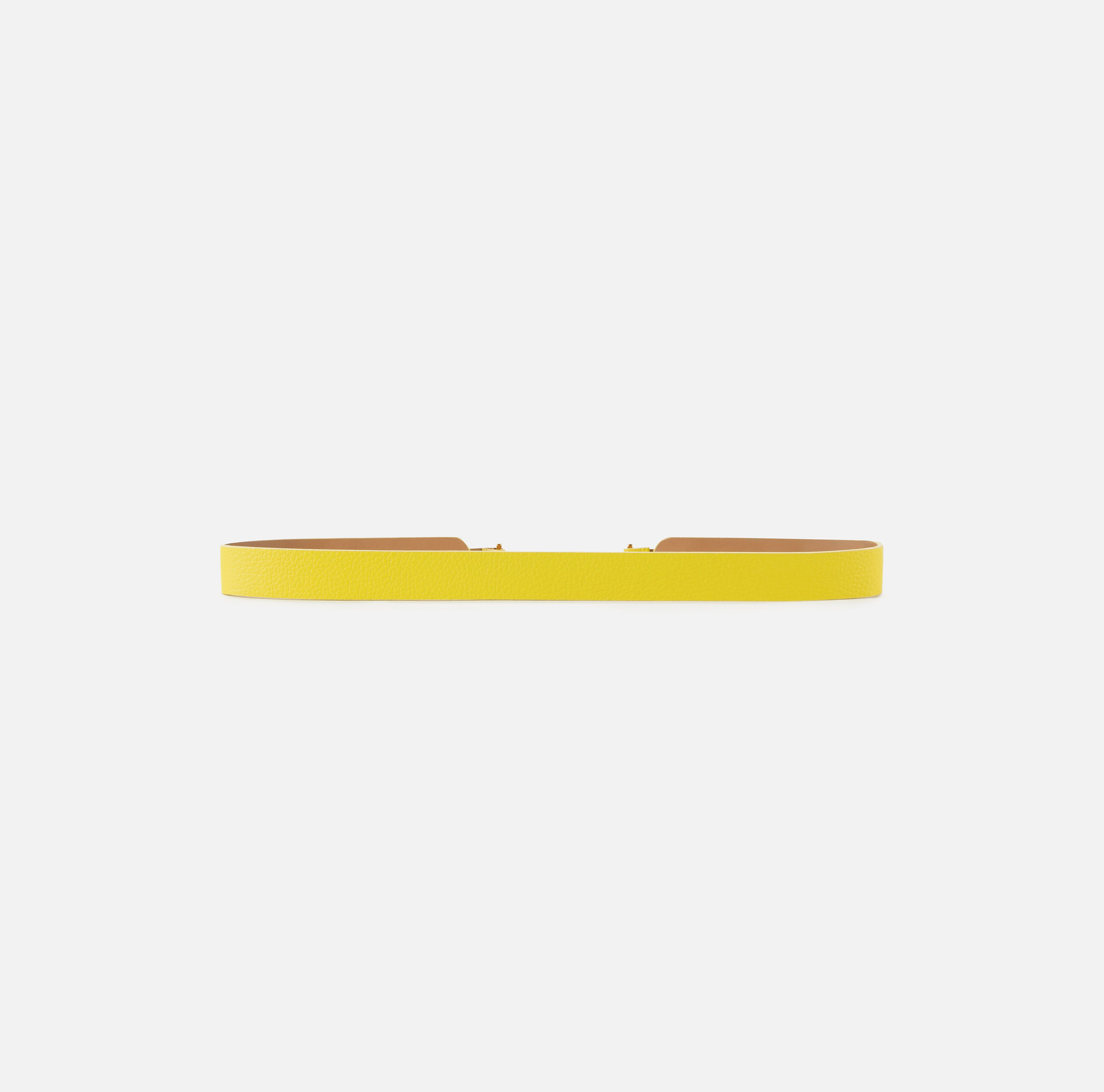 Faux leather thin belt with horsebit - Elisabetta Franchi® Outlet