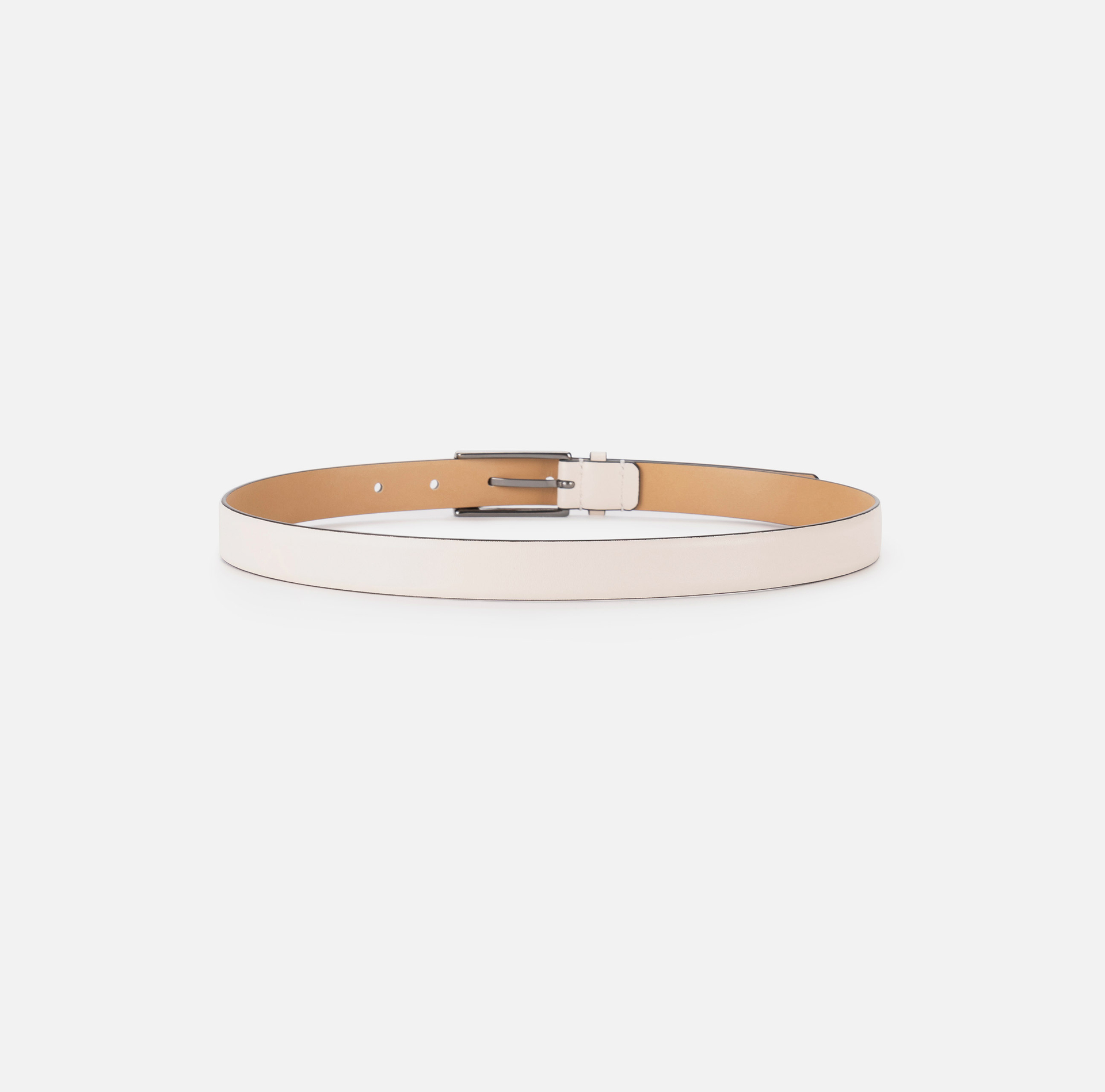 Leather belt with embossed logo - Elisabetta Franchi® Outlet