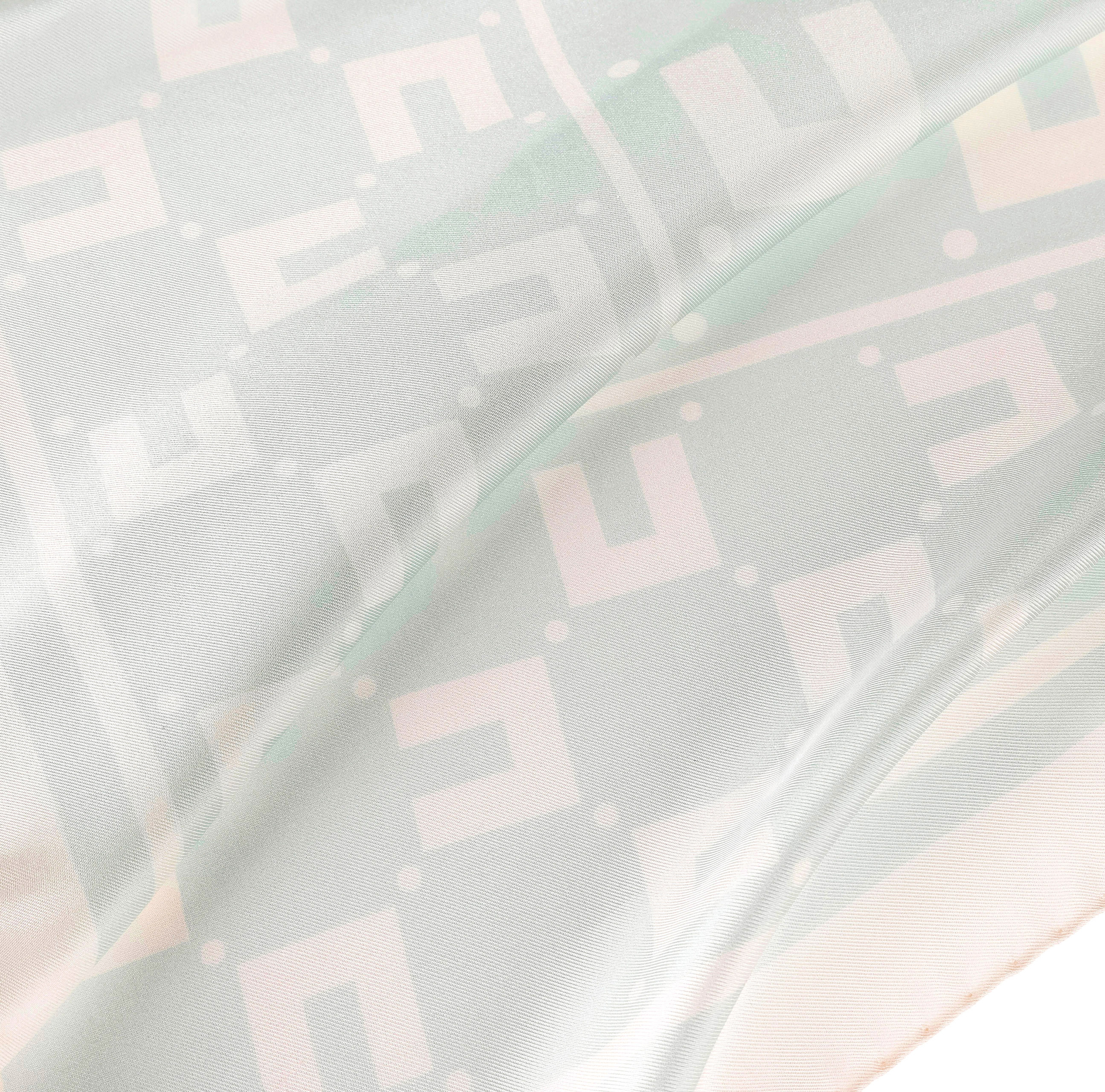Medium foulard scarf in silk twill with double C logo print - Elisabetta Franchi® Outlet