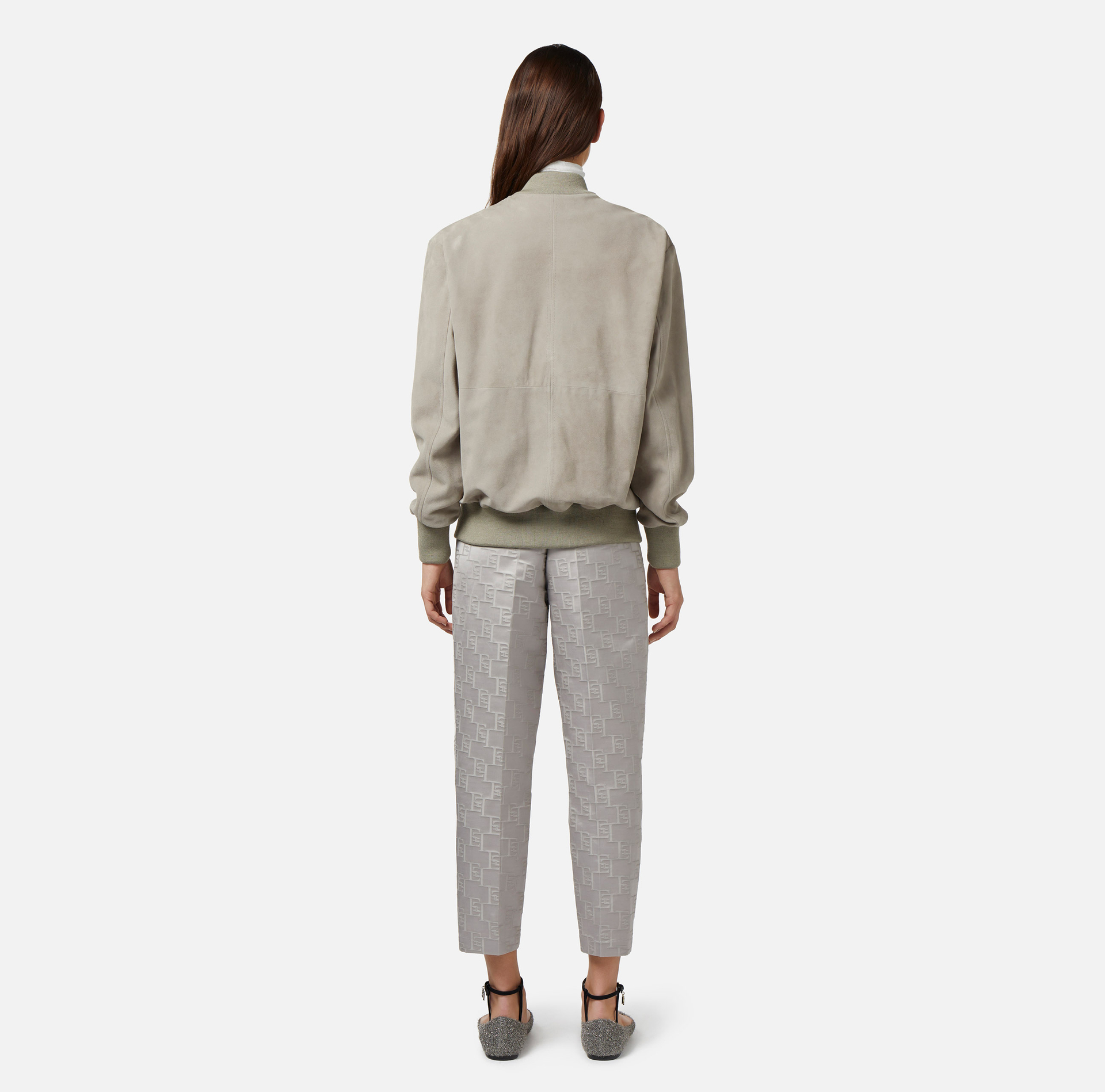 Blouson aviateur en suède - Elisabetta Franchi® Outlet