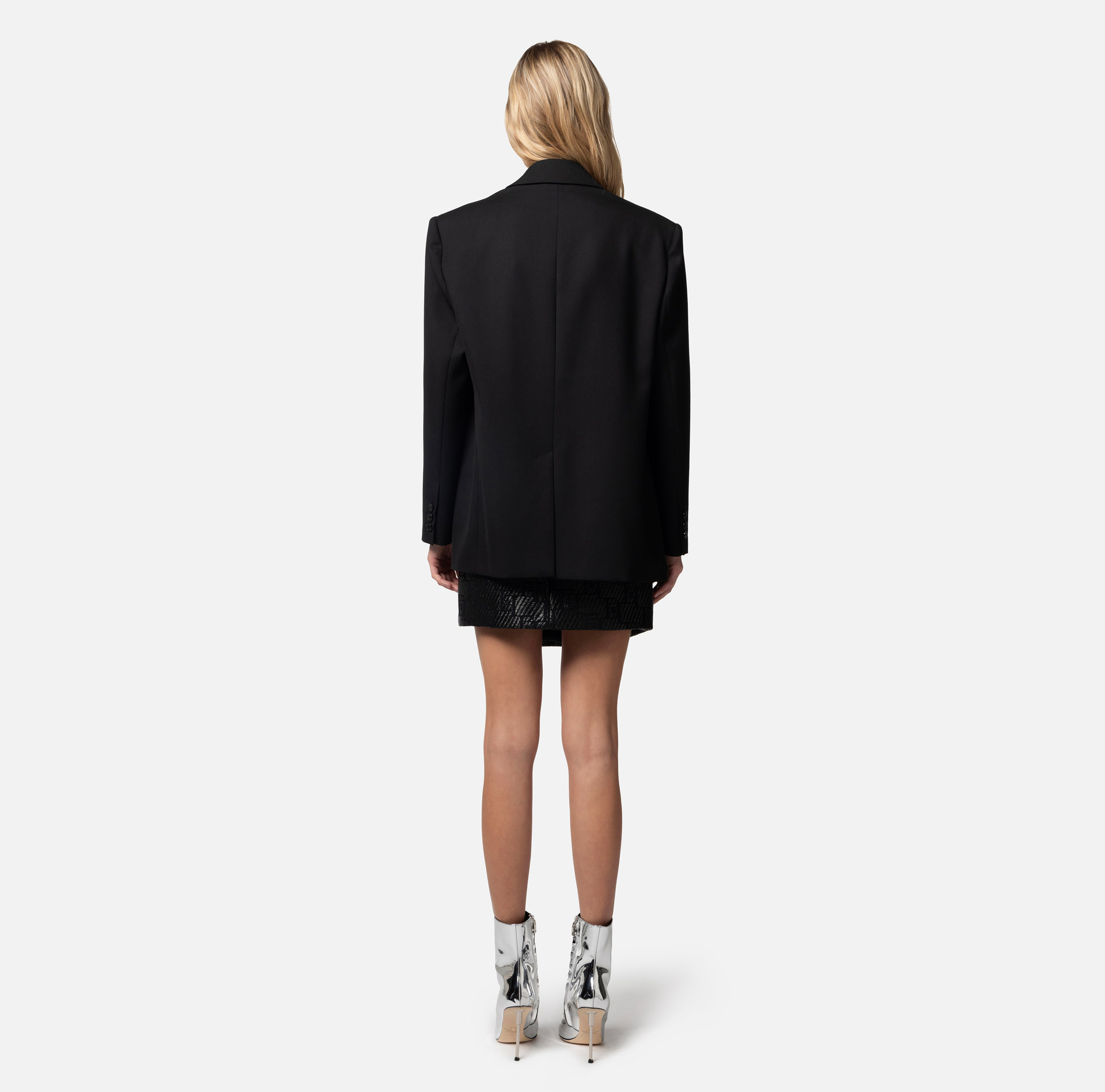 Veste en laine froide avec rabats - Elisabetta Franchi® Outlet