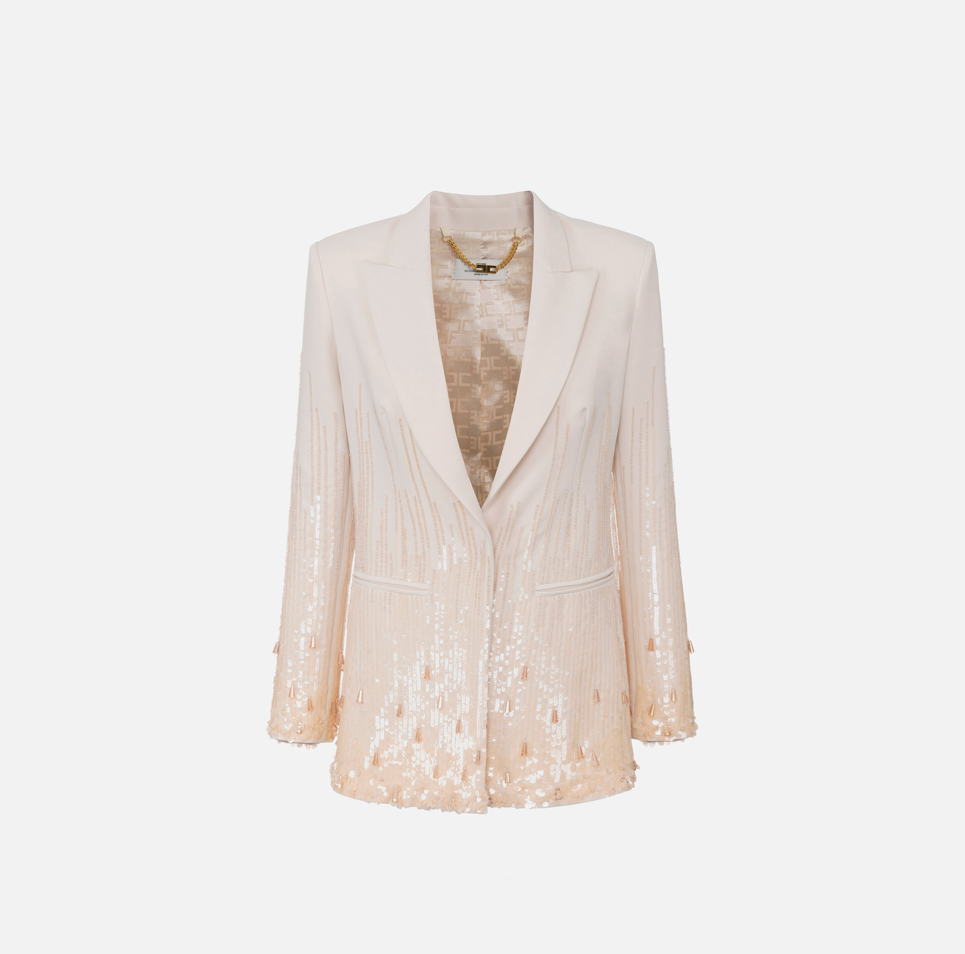 Jumpsuit in crêpe embroidered with sequins | Elisabetta Franchi® Outlet