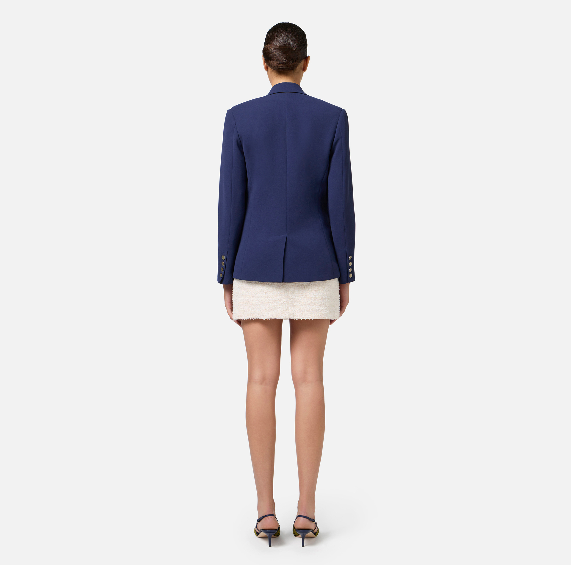 Crêpe jacket with patch | Elisabetta Franchi® Outlet