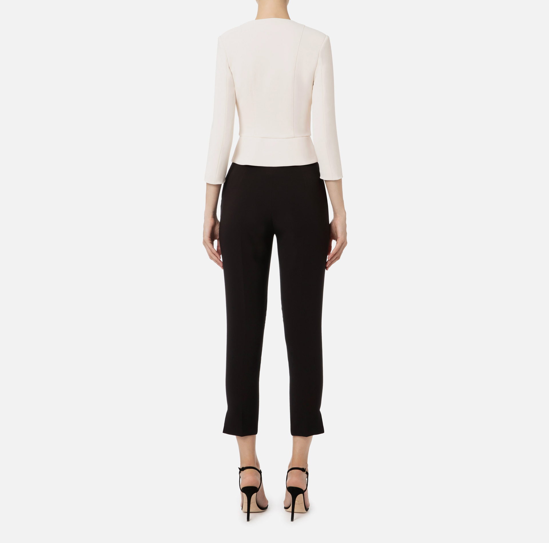 Giacca in doppio crepe con maxi tiretto - Elisabetta Franchi® Outlet