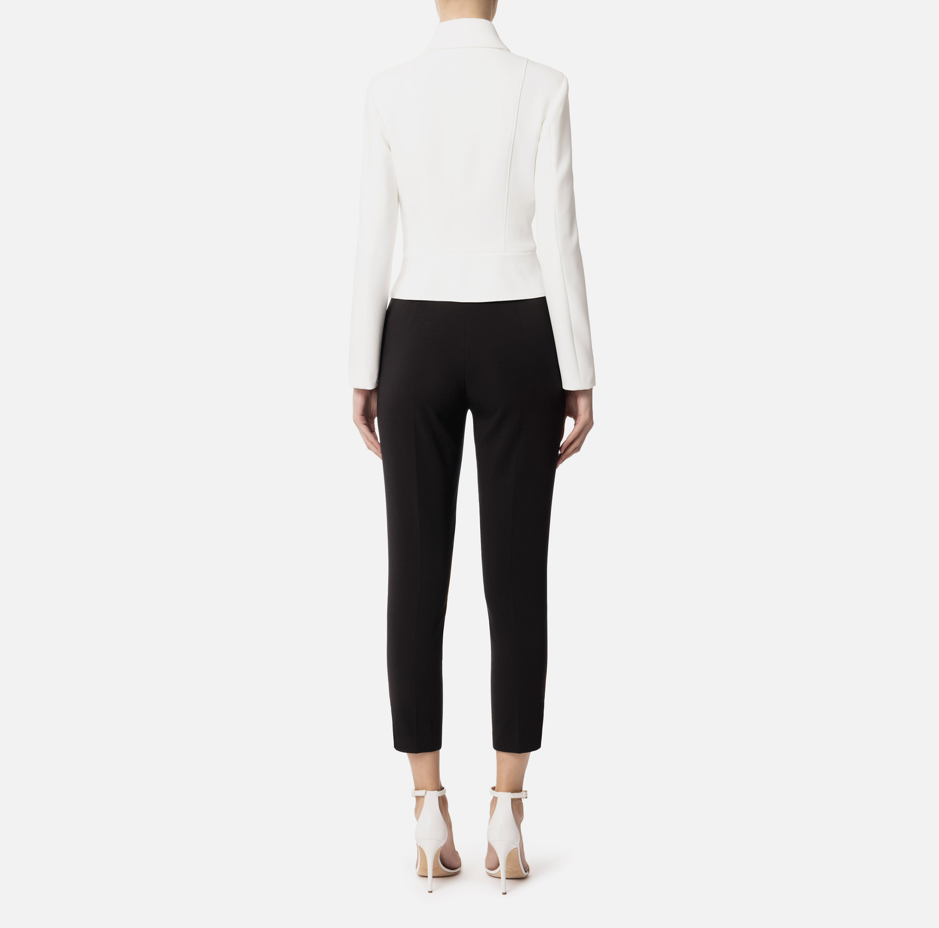 Crepe jacket with gold buttons - Elisabetta Franchi® Outlet