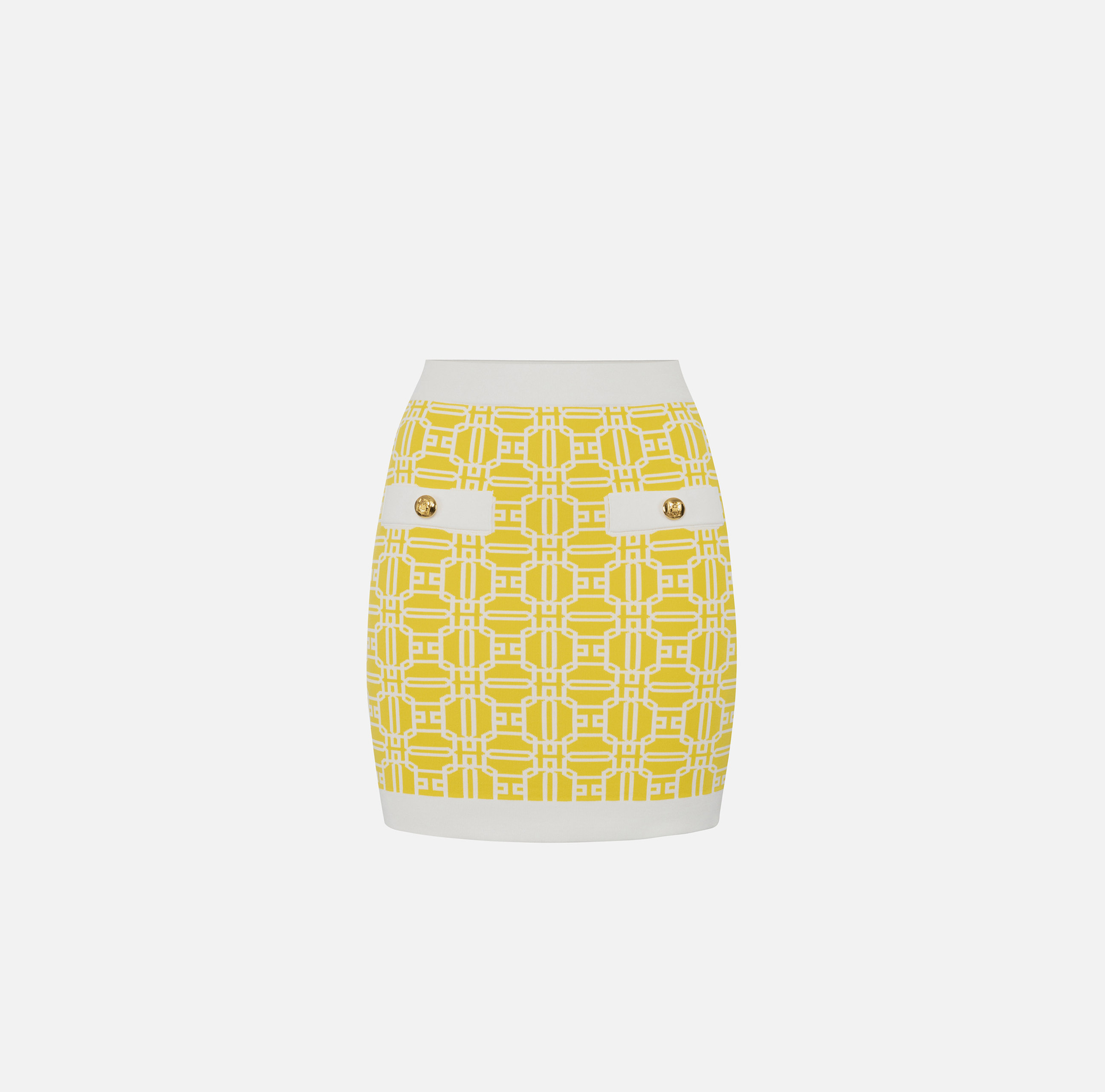 Mini-jupe logo jacquard - Elisabetta Franchi® Outlet