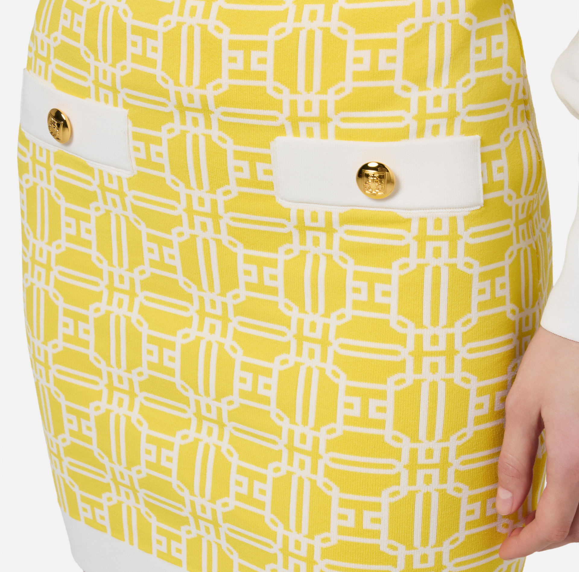 Mini-jupe logo jacquard - Elisabetta Franchi® Outlet