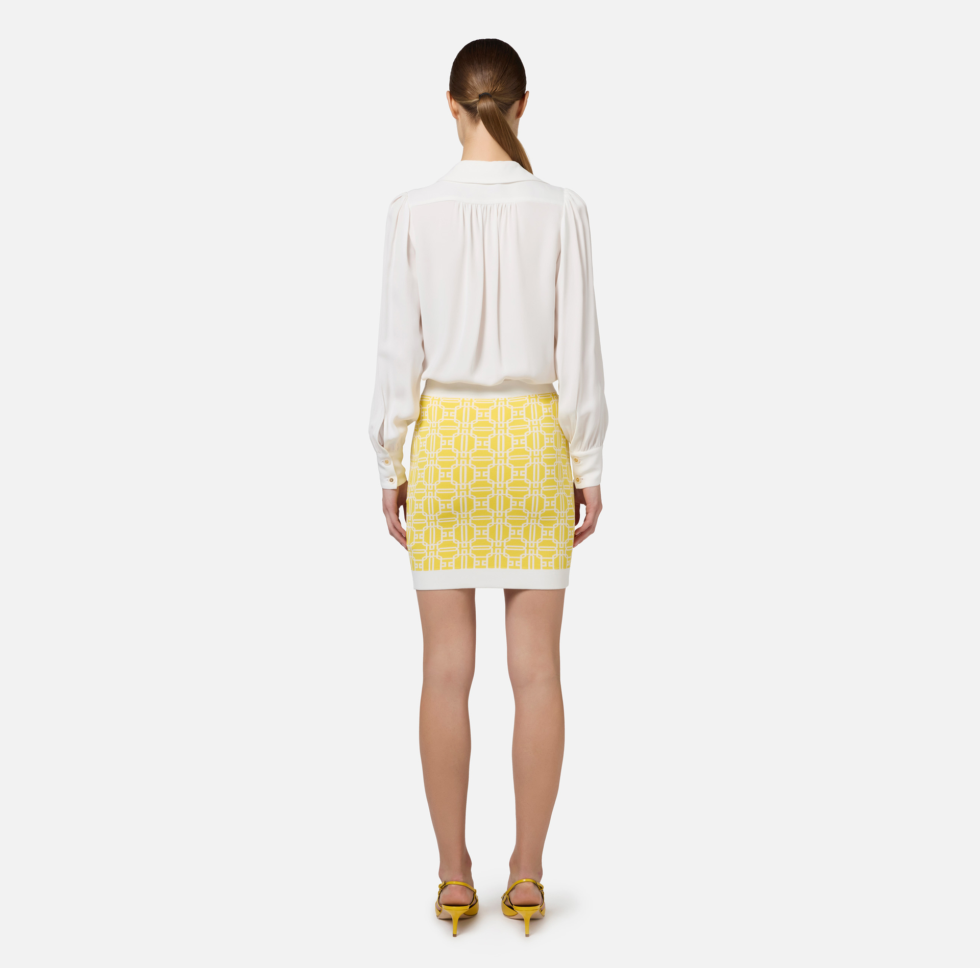 Mini-jupe logo jacquard | Elisabetta Franchi® Outlet