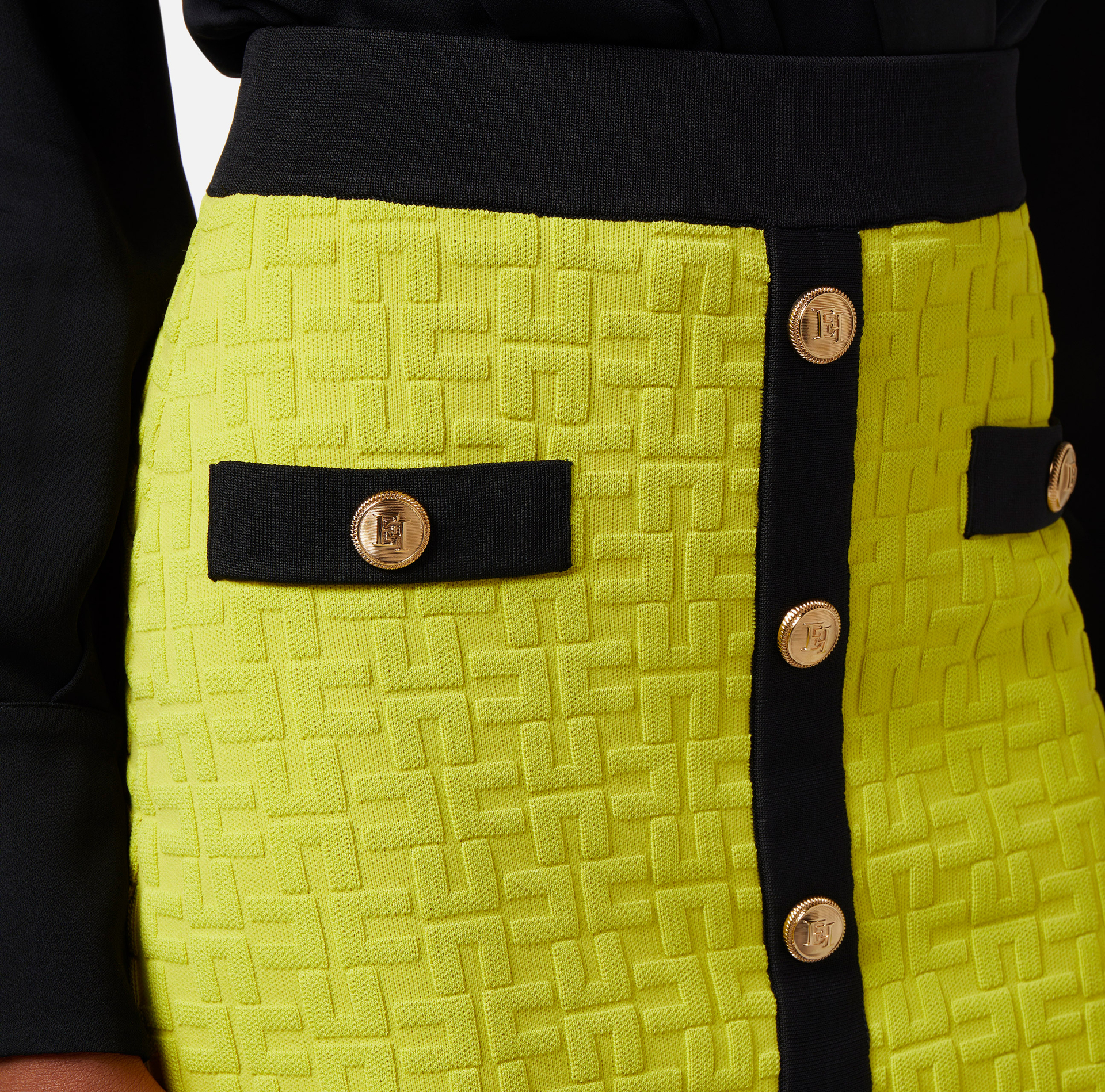 Embossed viscose miniskirt - Elisabetta Franchi® Outlet