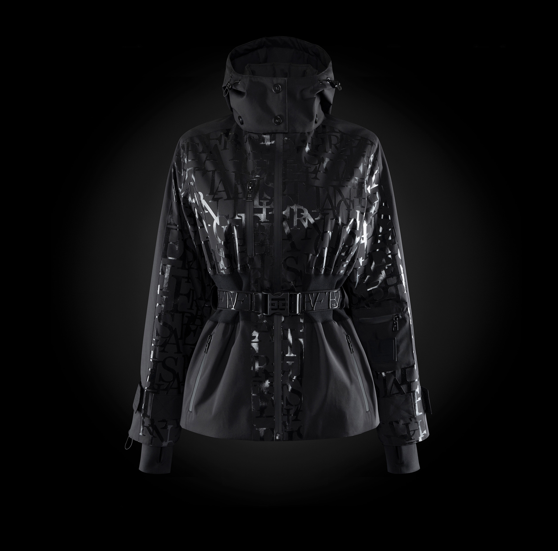 Veste en tissu technique avec imprimé lettrage | Elisabetta Franchi® Outlet