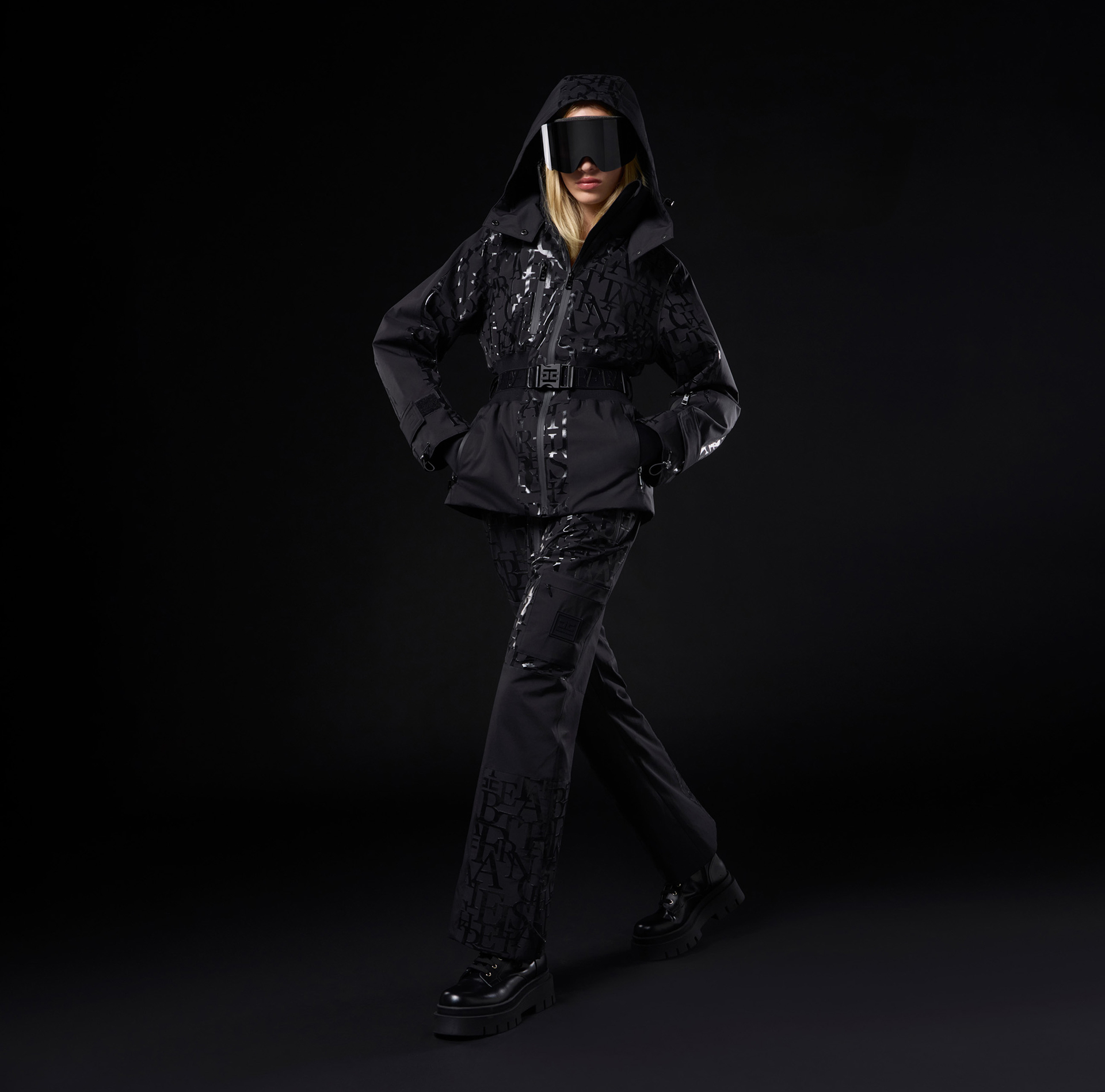 Veste en tissu technique avec imprimé lettrage | Elisabetta Franchi® Outlet