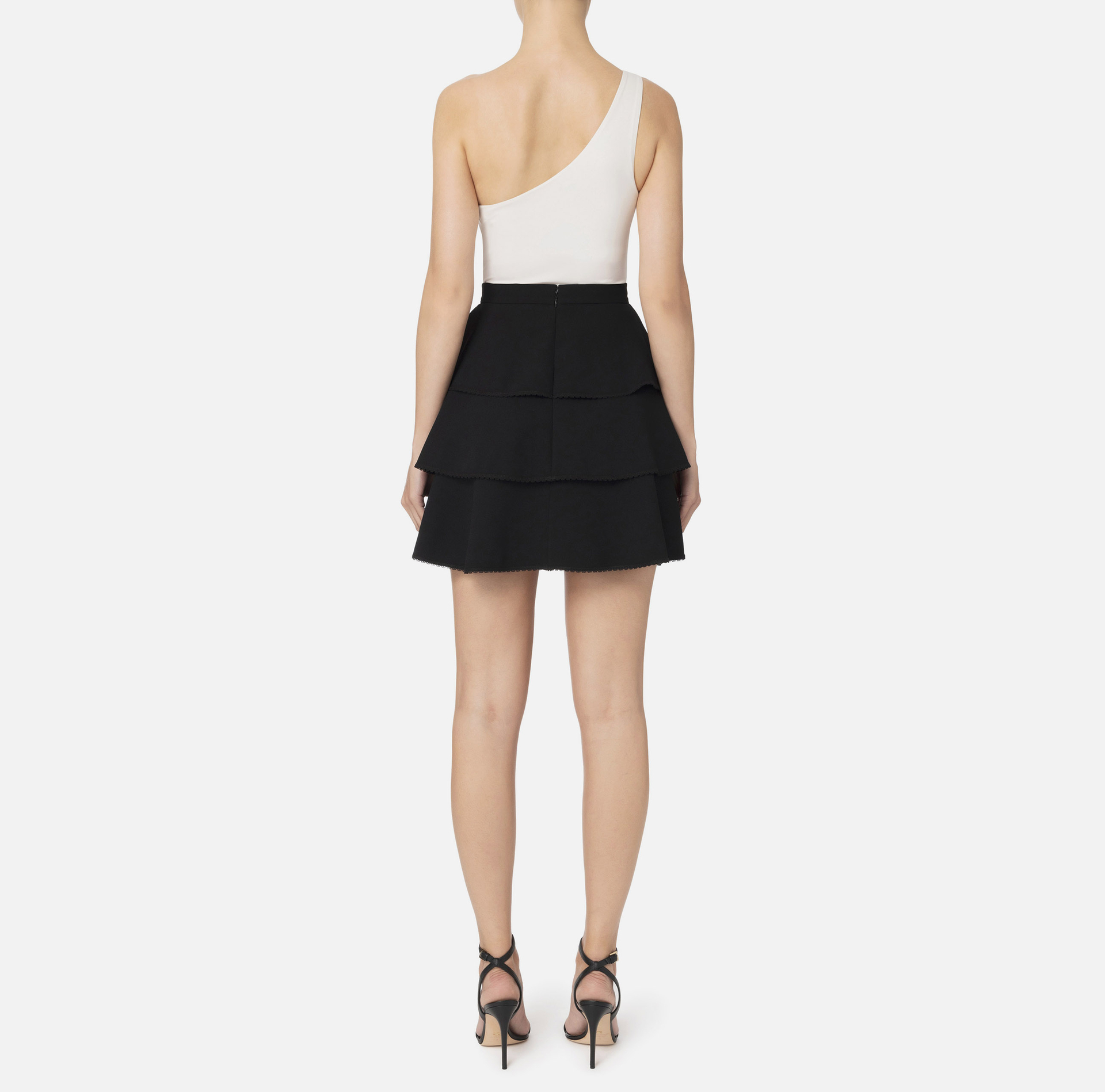 Minigonna a balze - Elisabetta Franchi® Outlet