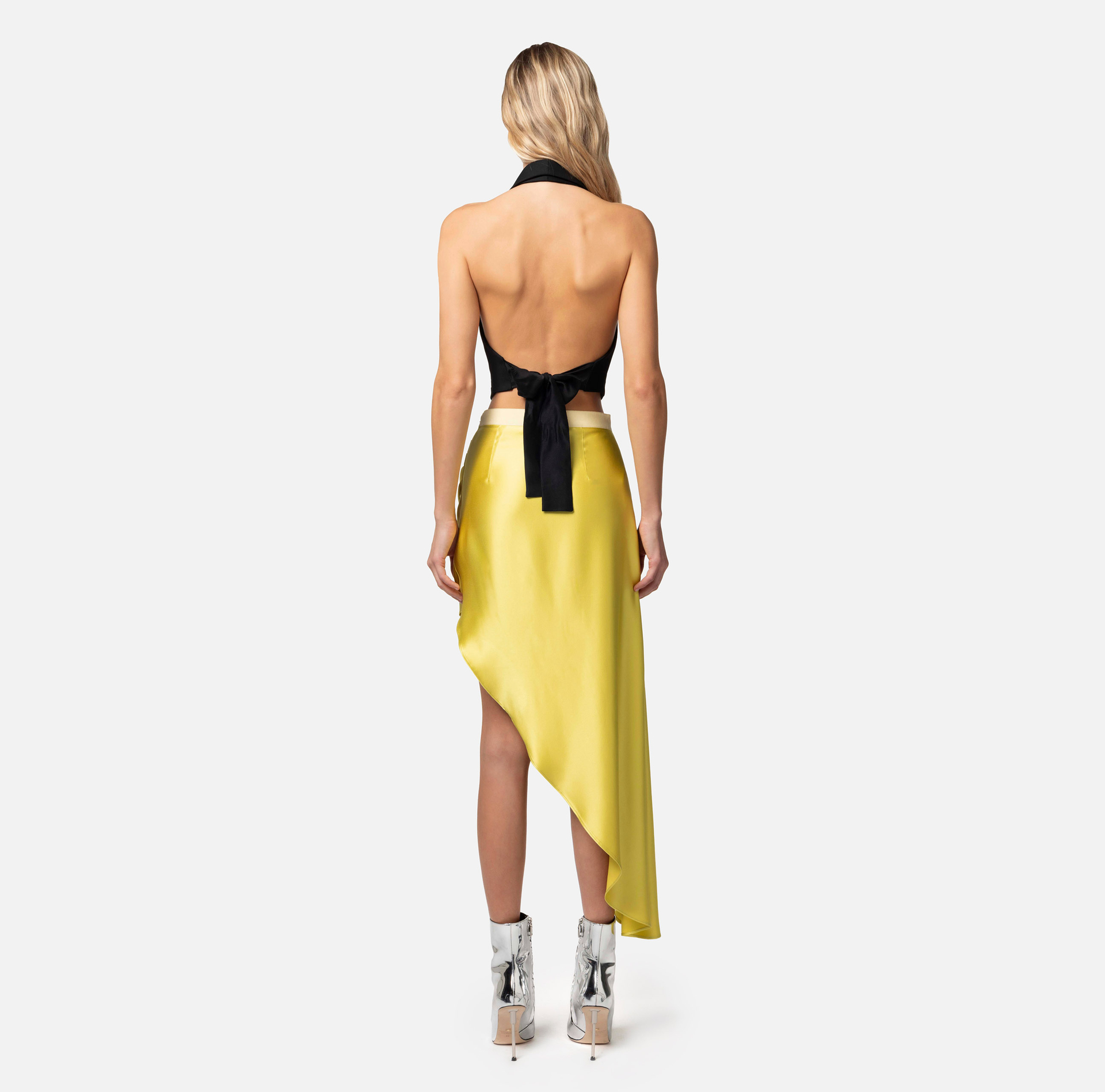 Minigonna in crêpe con drappeggio - Elisabetta Franchi® Outlet