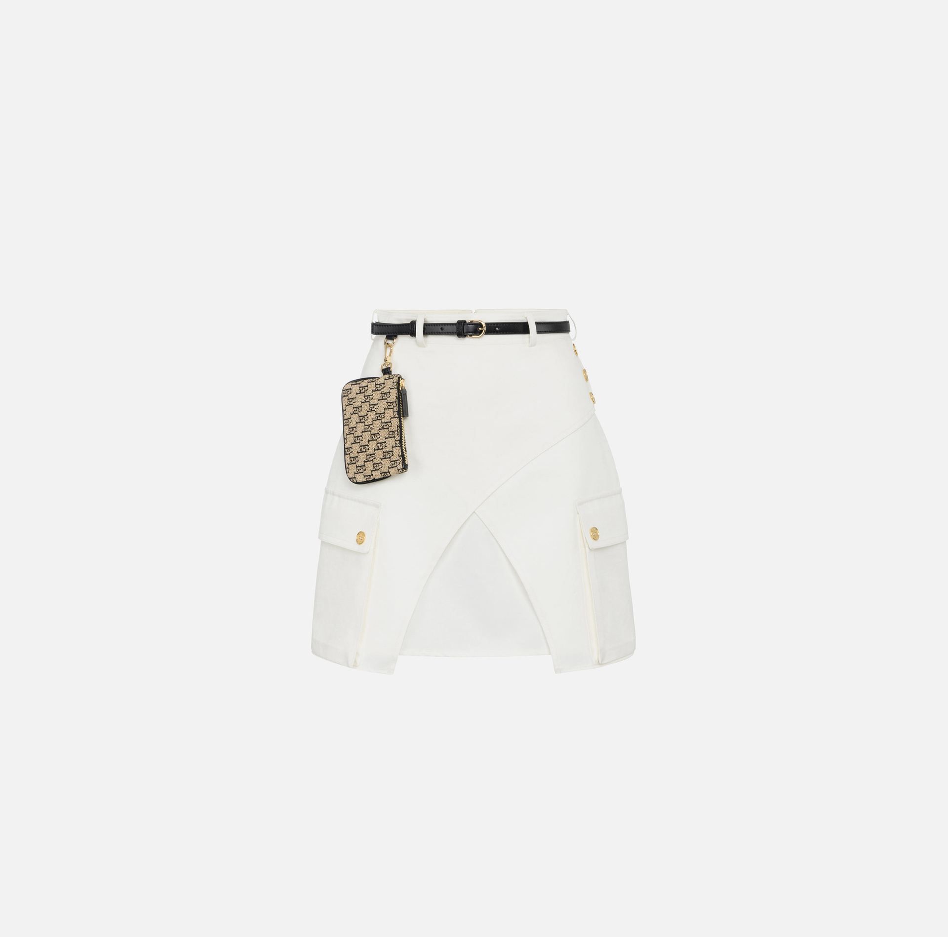 Cotton utility miniskirt | Elisabetta Franchi® Outlet