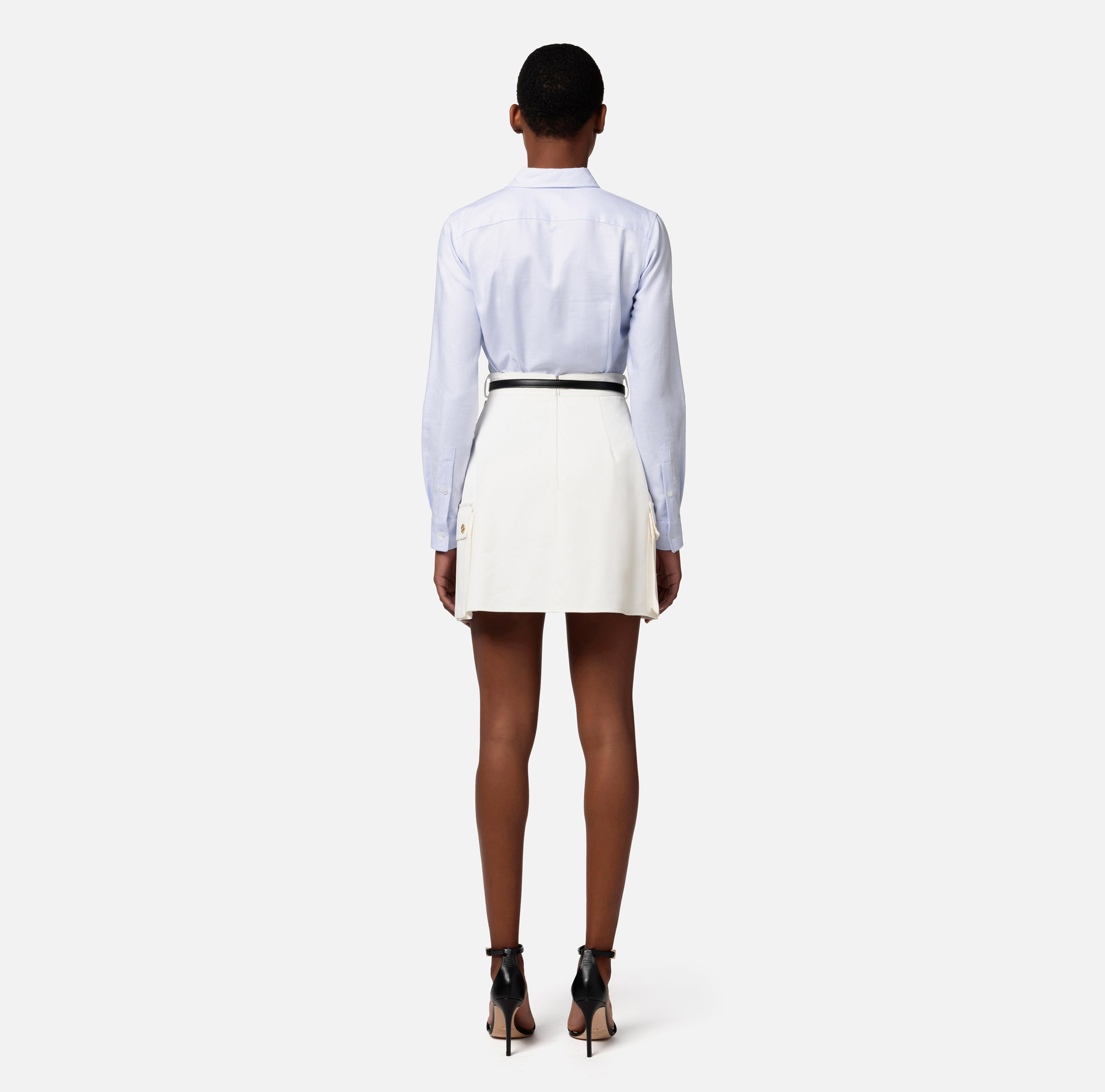 Cotton utility miniskirt | Elisabetta Franchi® Outlet