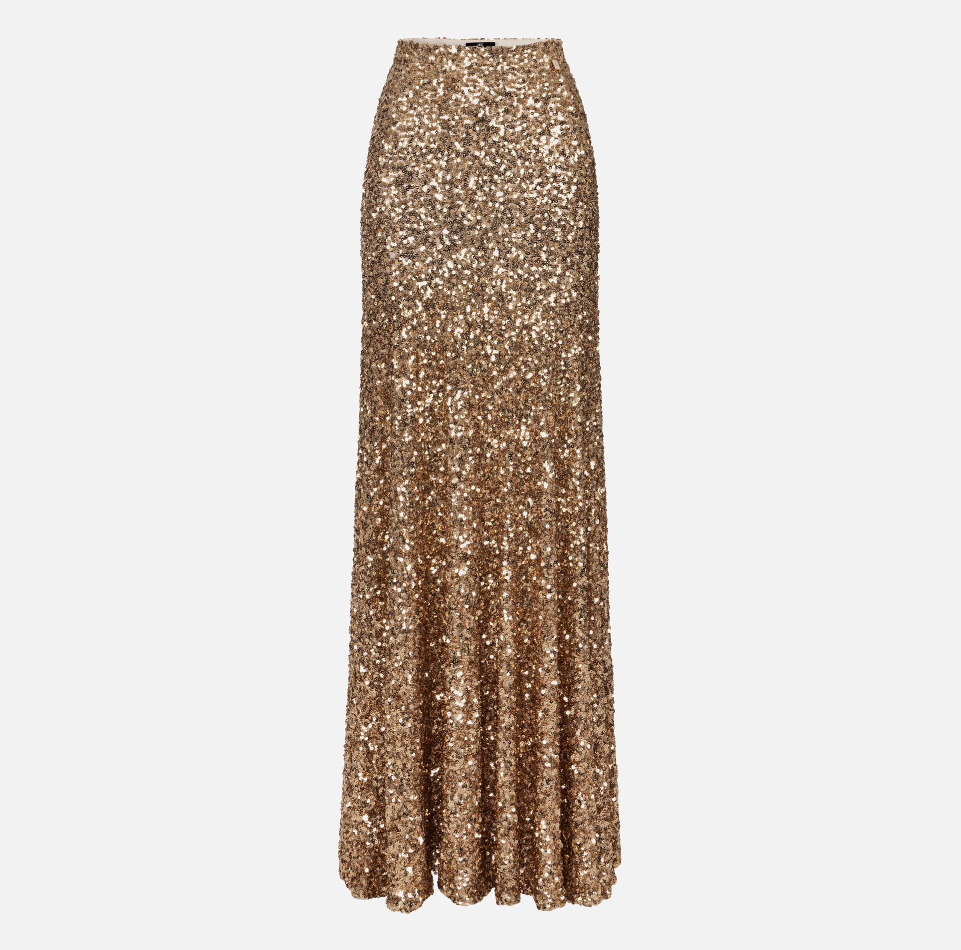 Langer Rock aus Tüll mit Pailletten - Elisabetta Franchi® Outlet