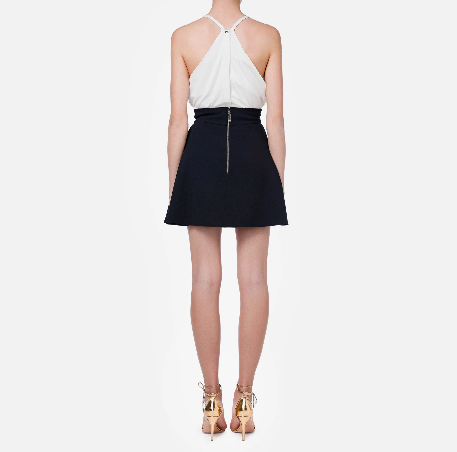 Miniskirt with logo - Elisabetta Franchi® Outlet