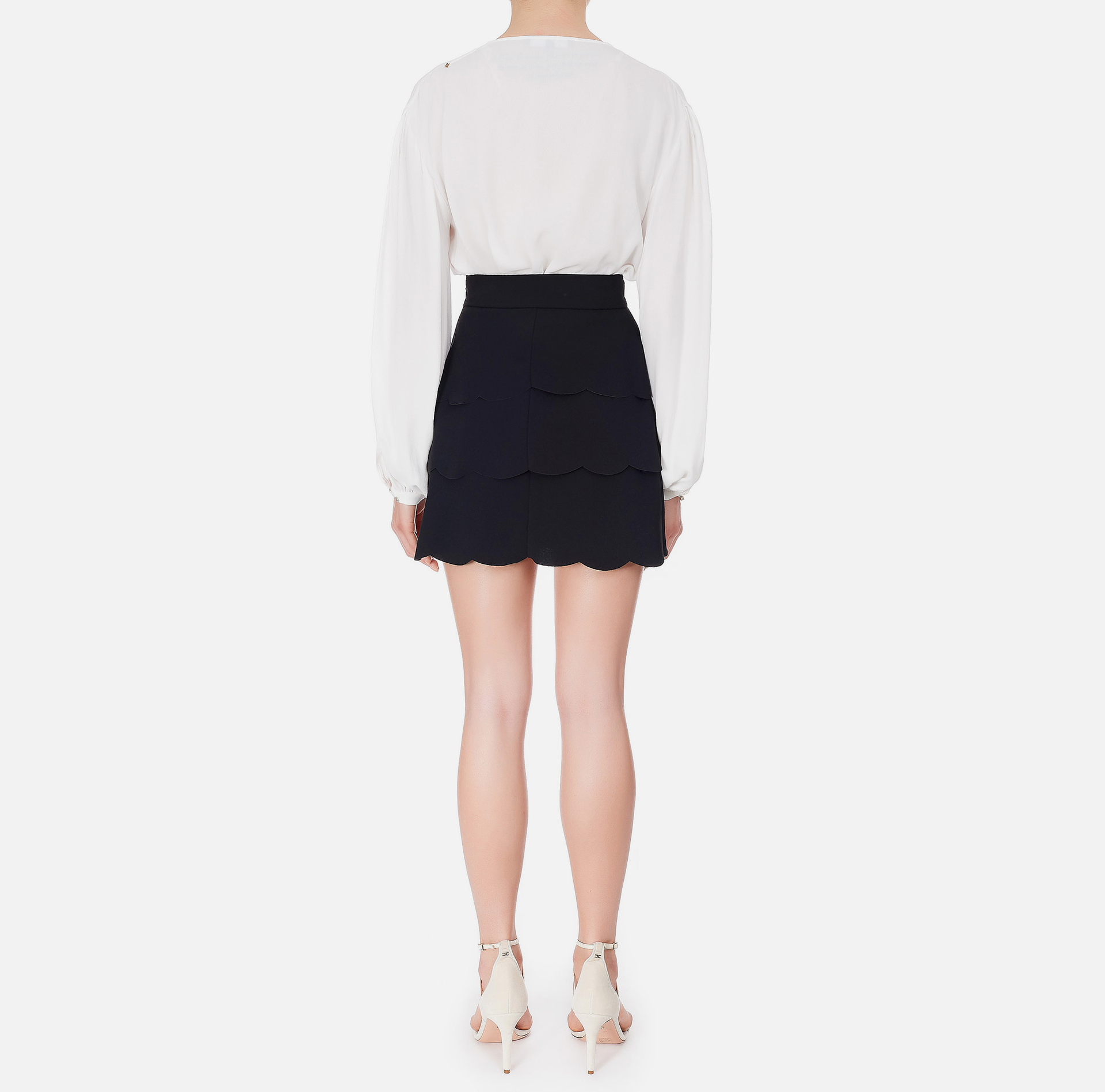 Miniskirt with flounces | Elisabetta Franchi® Outlet
