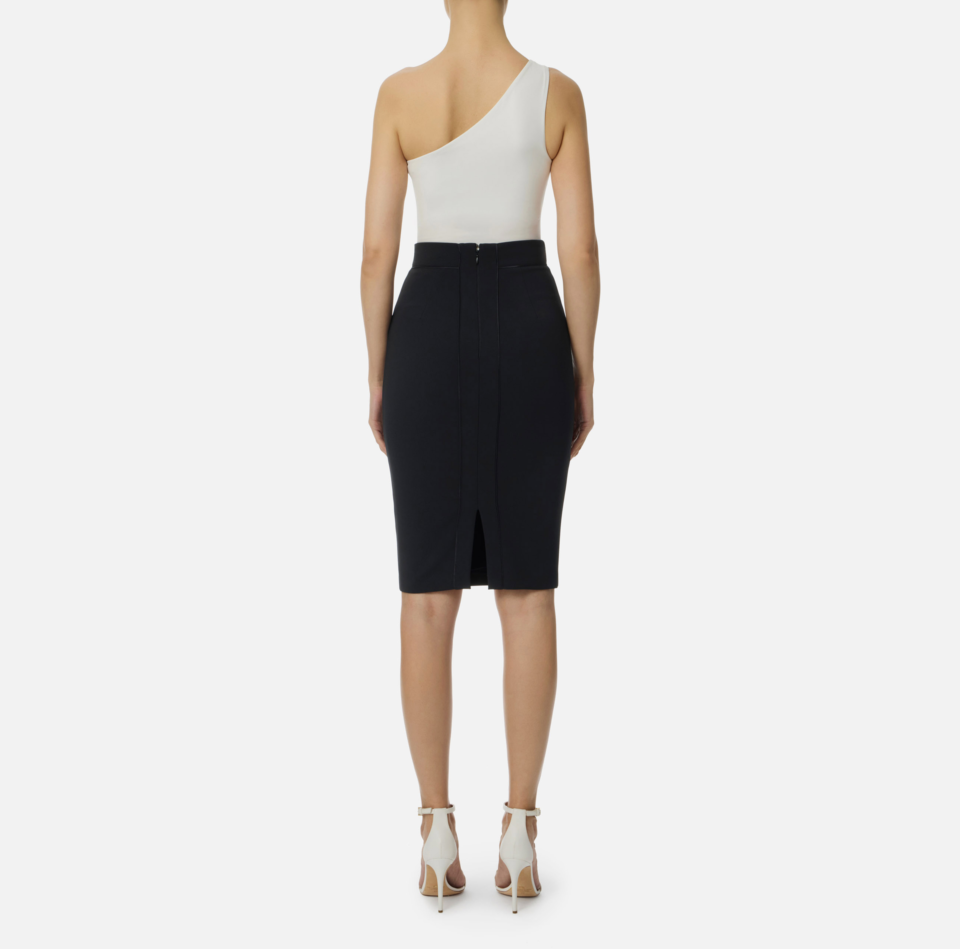 Falda de tubo elástica con corchete gold - Elisabetta Franchi® Outlet