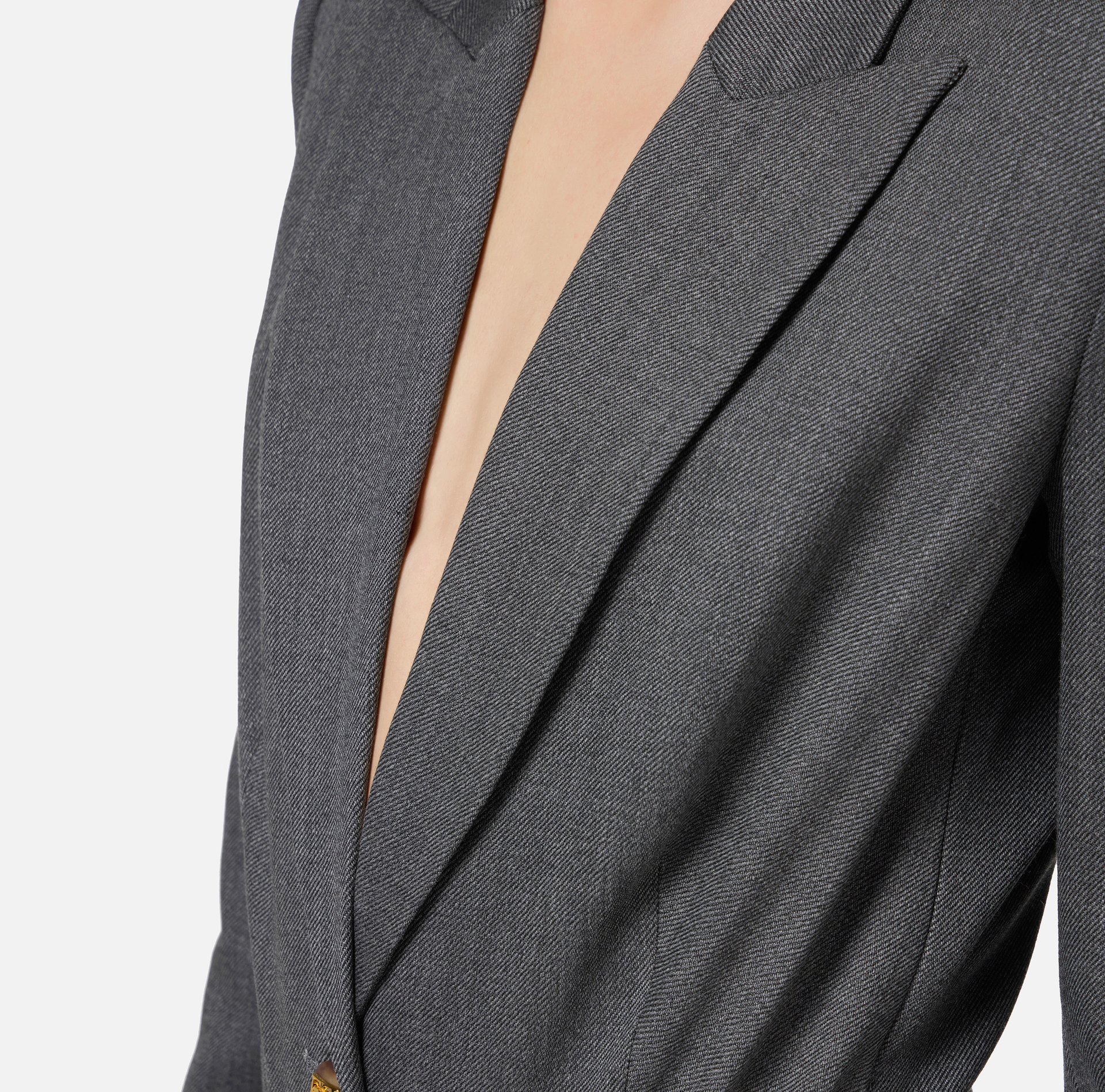 Bodysuit-style jacket in cool wool - Elisabetta Franchi® Outlet